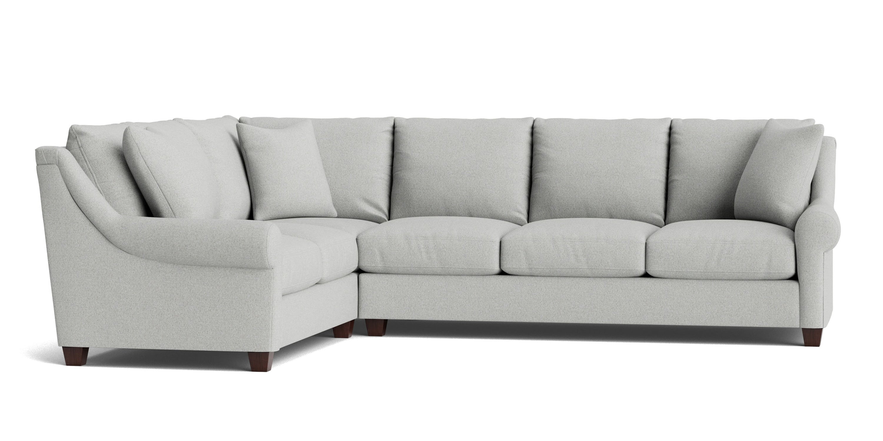 Ellery Roll Arm L-Shaped Sectional Bassett