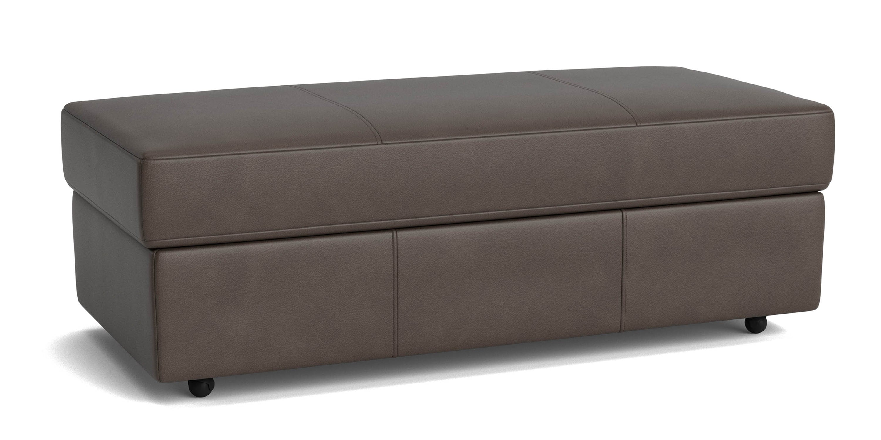 Ellery Leather Storage Ottoman Bassett