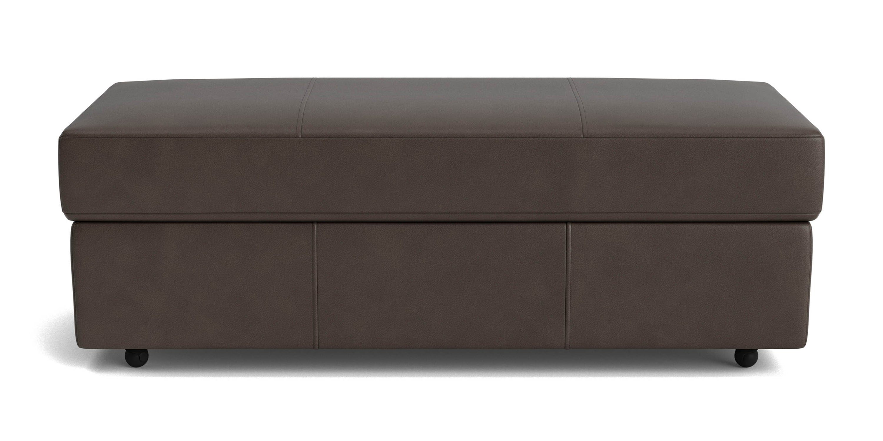 Ellery Leather Storage Ottoman Bassett
