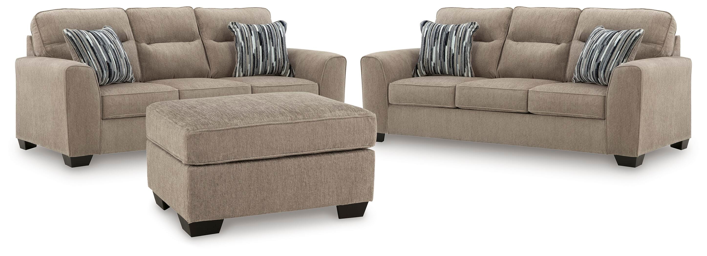 Olten 2 Sofas and Ottoman — Matched Pair Set Benchcraft® Living Room