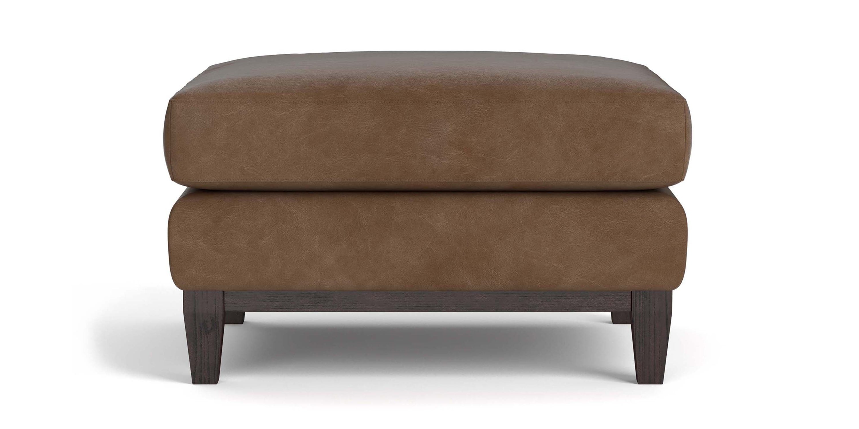 Sanford Leather Ottoman Bassett