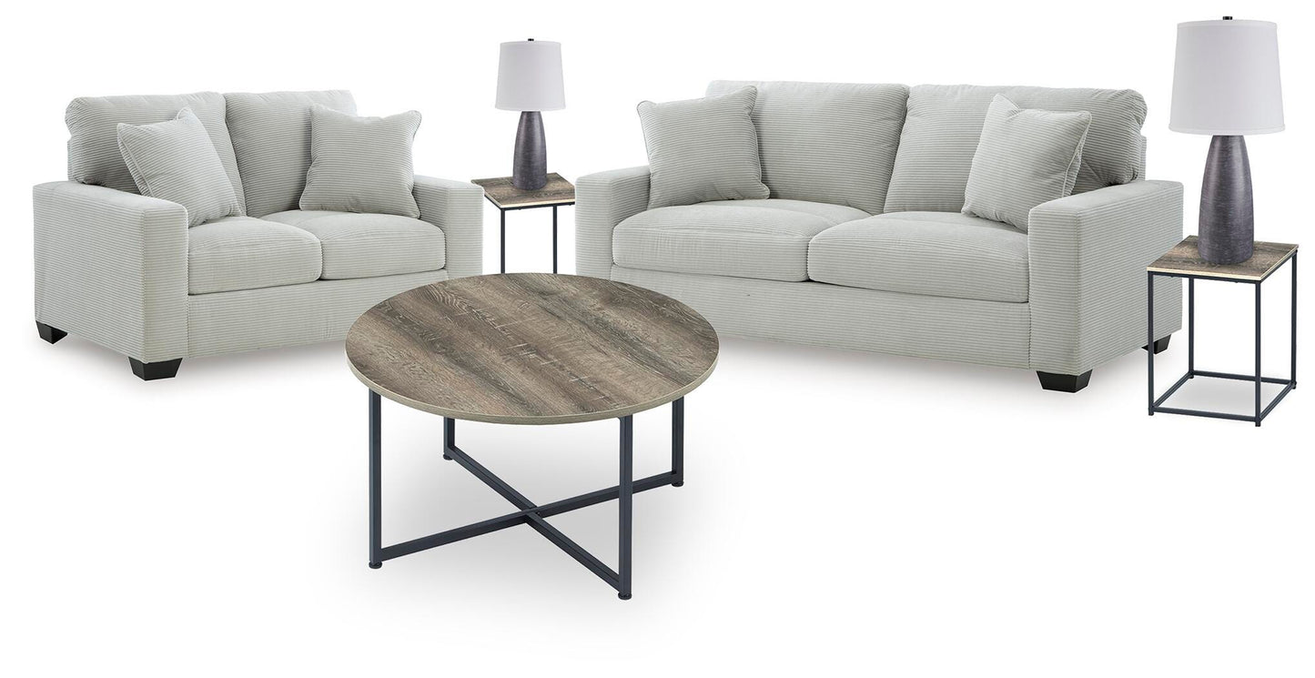 Greenbriar Sofa, Loveseat, 3 Tables and 2 Lamps — Room in a Box Signature Design by Ashley® Living Room