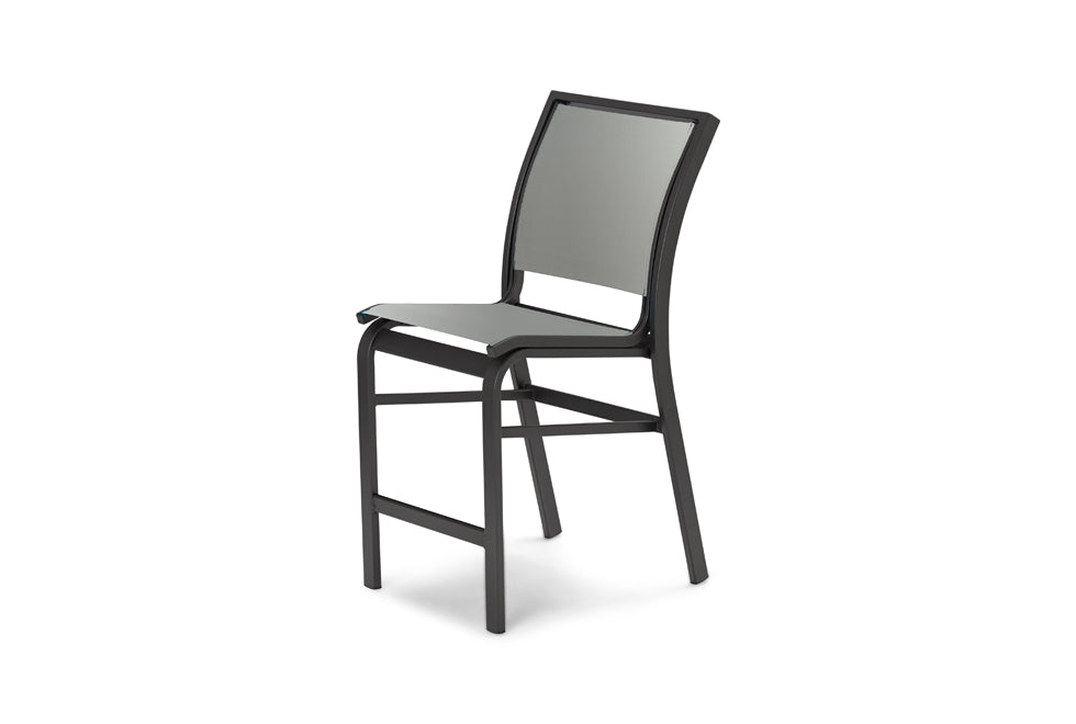 Telescope Casual Kendall Sling Armless Balcony Chair — Snow Telescope Casual Outdoor Chair
