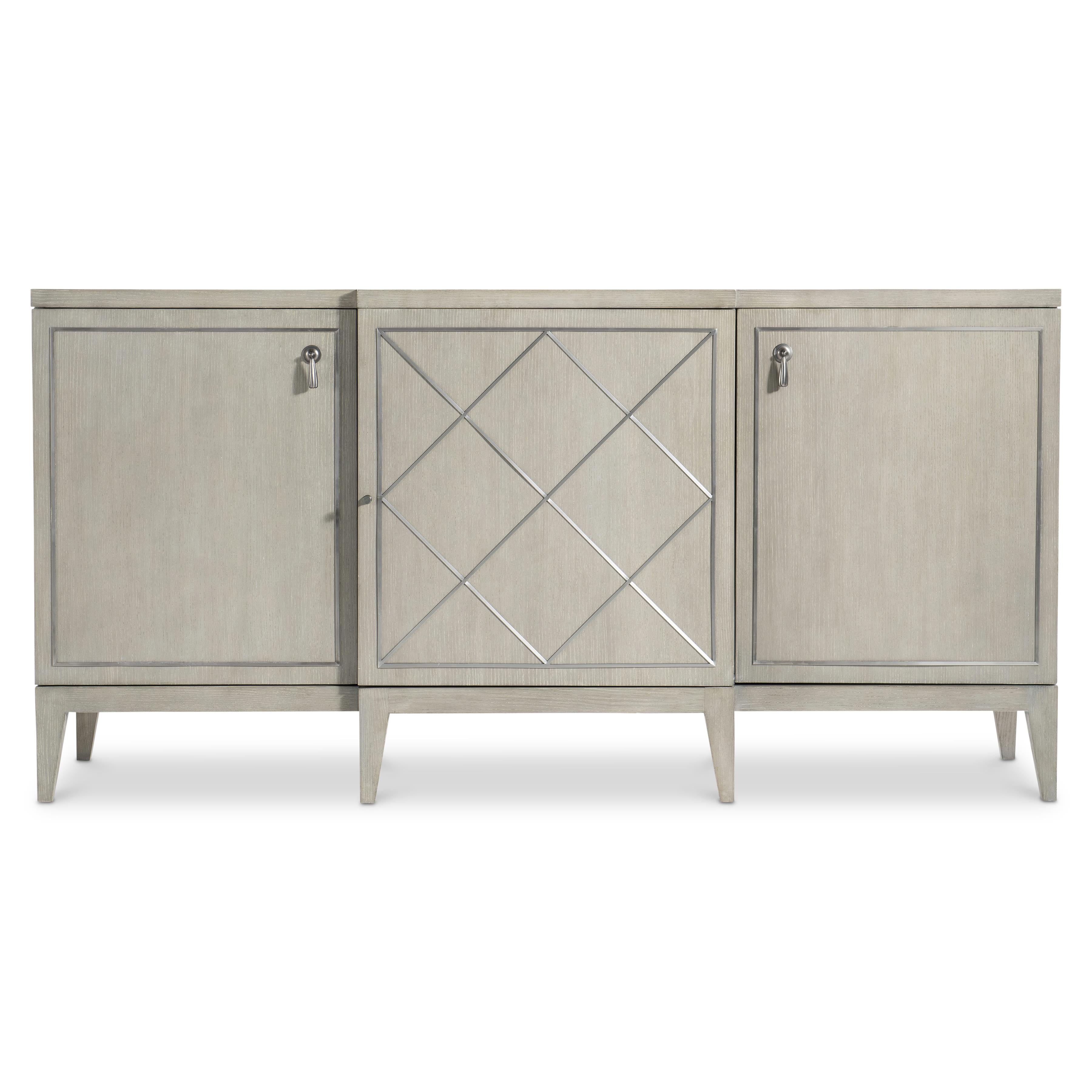 Bernhardt Cornelia Buffet 68-Inch — Steel Diamond Doors in Nebbia Bernhardt Buffet
