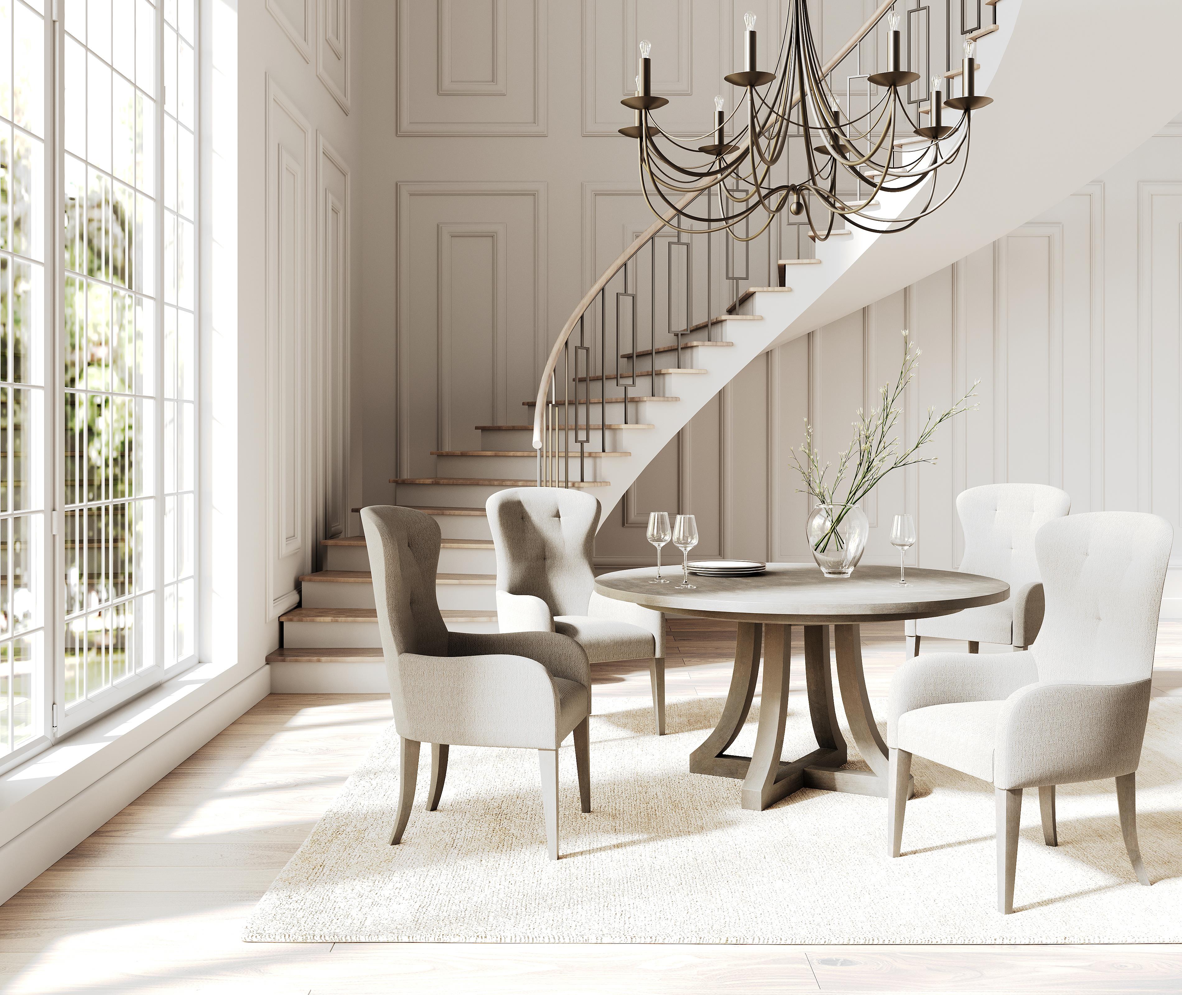 Bernhardt Cornelia Arm Chair — Modern Wingback in Chenille Bernhardt Dining Chair