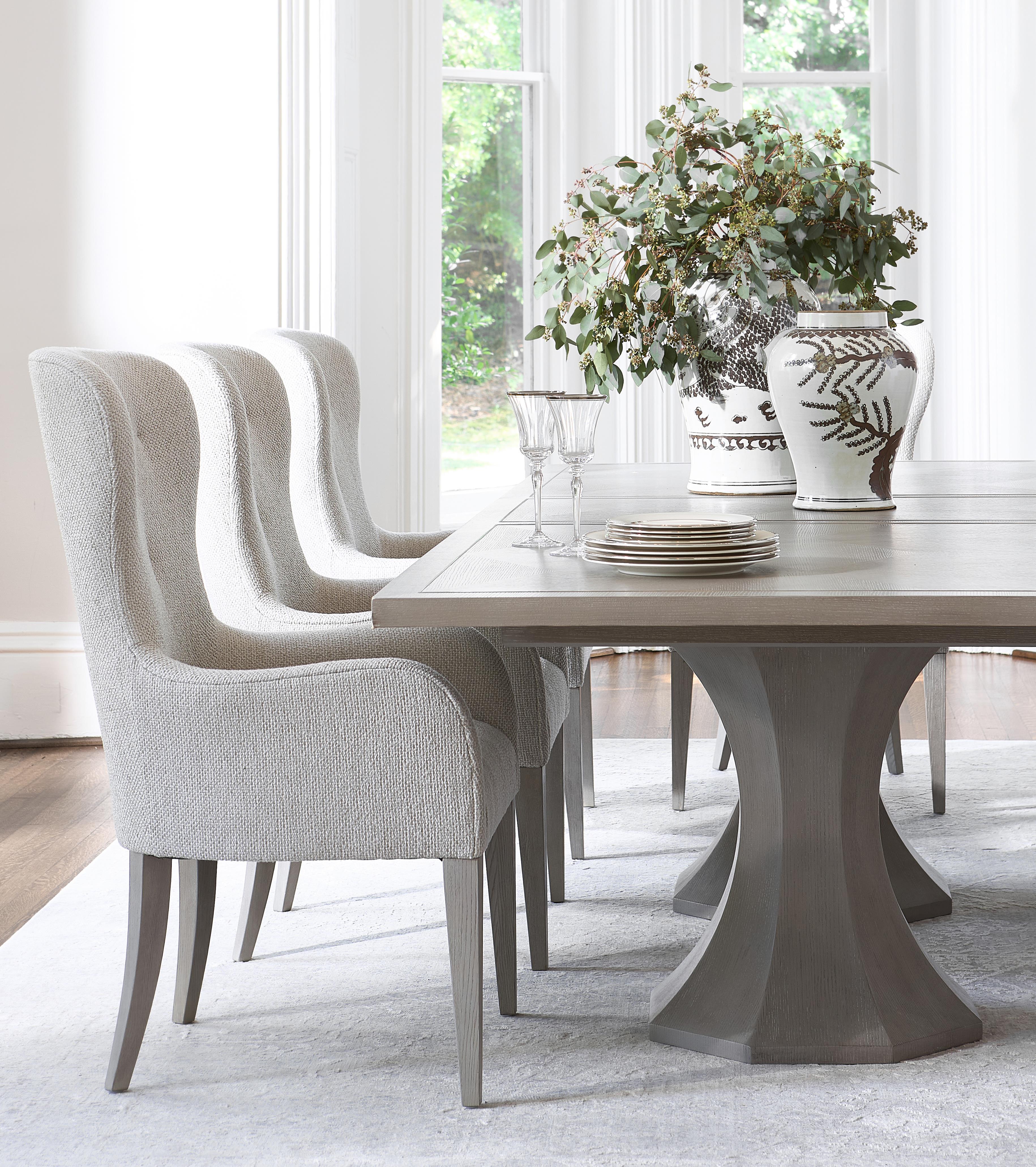 Bernhardt Cornelia Arm Chair — Modern Wingback in Chenille Bernhardt Dining Chair