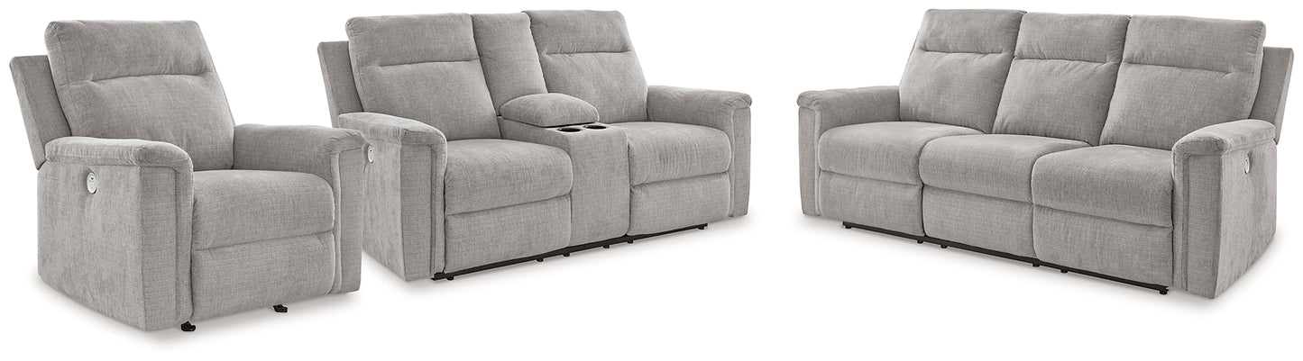 Barnsana Power Reclining Sofa, Loveseat and Recliner