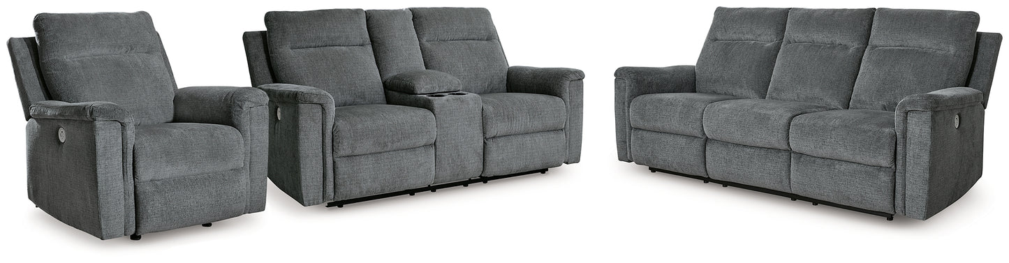 Barnsana Power Reclining Sofa, Loveseat and Recliner