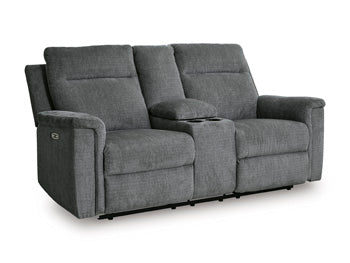 Barnsana Power Reclining Loveseat with Console Signature Design by Ashley® Living Room