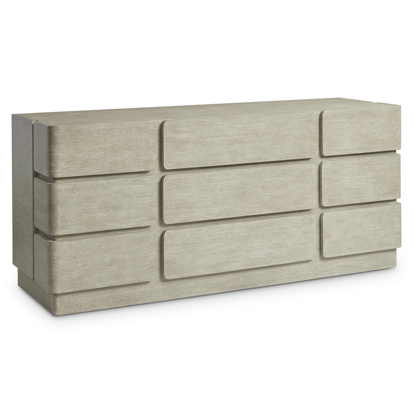 Bernhardt Arcadia Dresser — Nine Drawers in Wire-Brushed Clay Oak Bernhardt Dresser