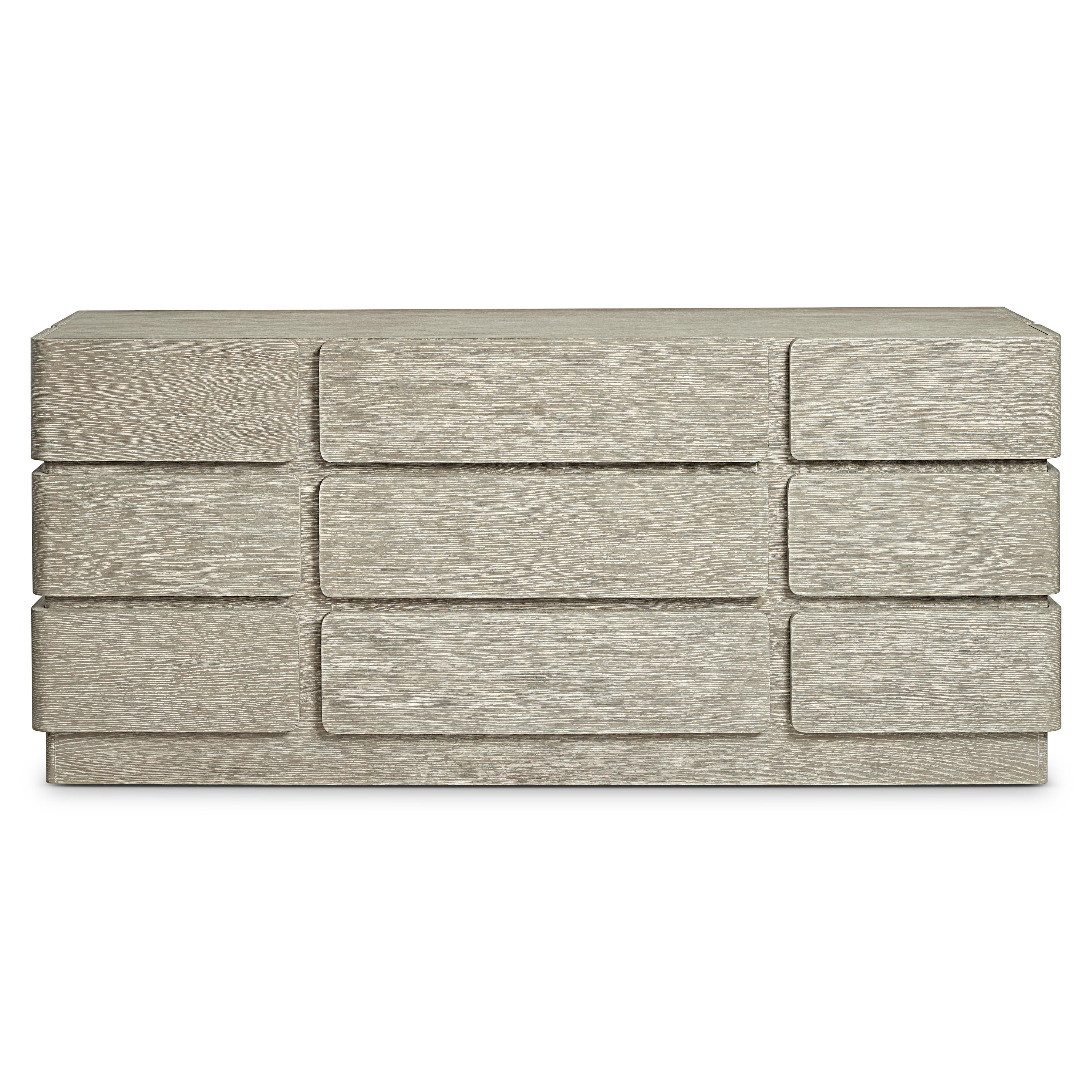 Bernhardt Arcadia Dresser — Nine Drawers in Wire-Brushed Clay Oak Bernhardt Dresser