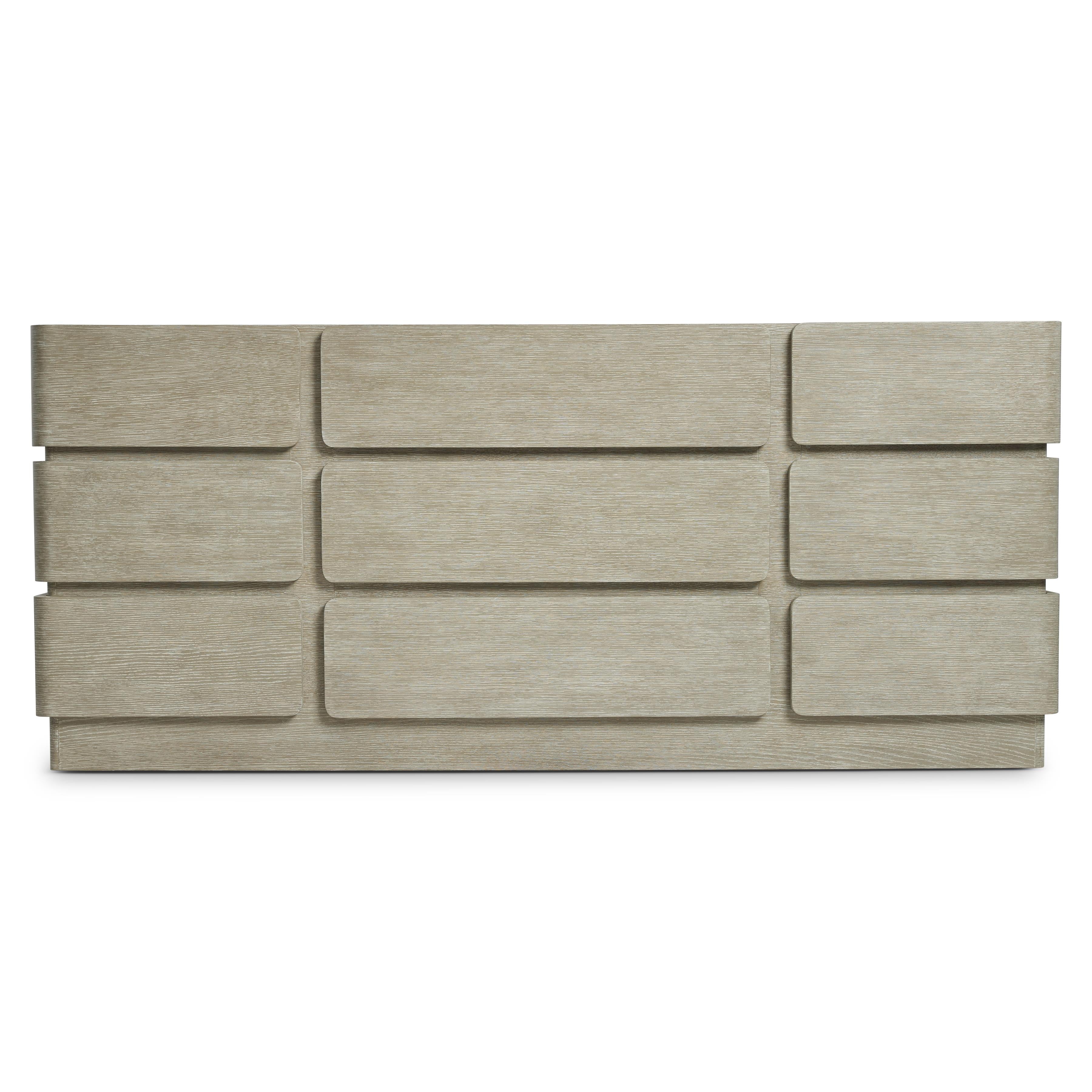Bernhardt Arcadia Dresser — Nine Drawers in Wire-Brushed Clay Oak Bernhardt Dresser