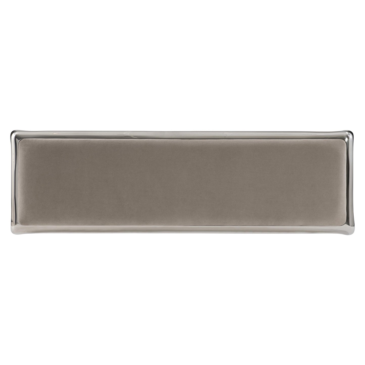 Bernhardt Furness Bench — Upholstered Seat on Polished Steel Bernhardt Bench