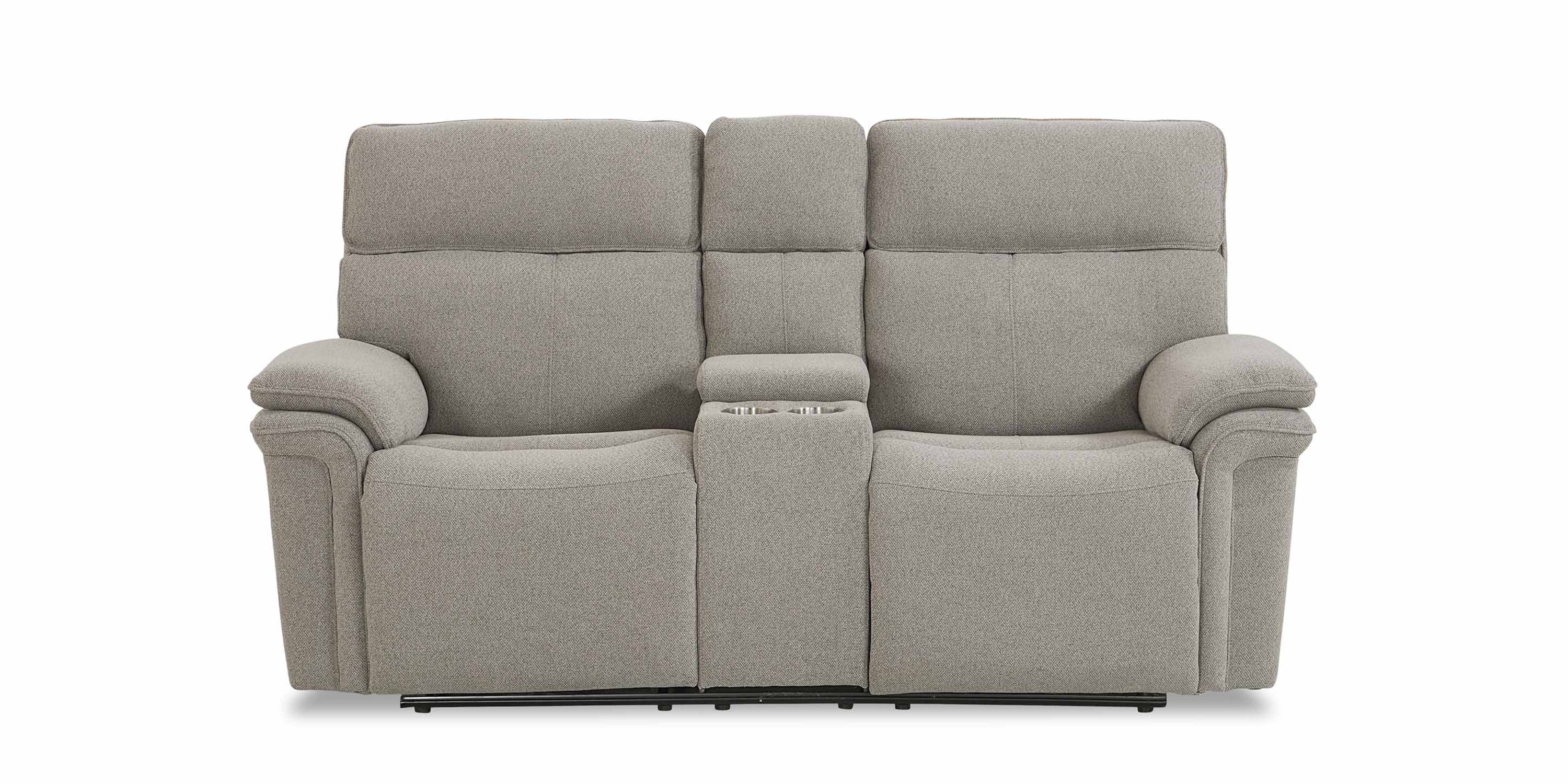 Andre Power Reclining Loveseat with Center Console Bassett