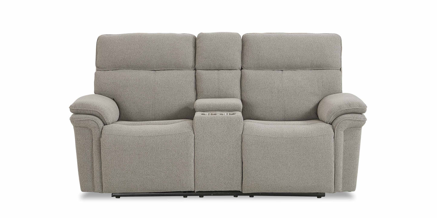 Andre Power Reclining Loveseat with Center Console Bassett