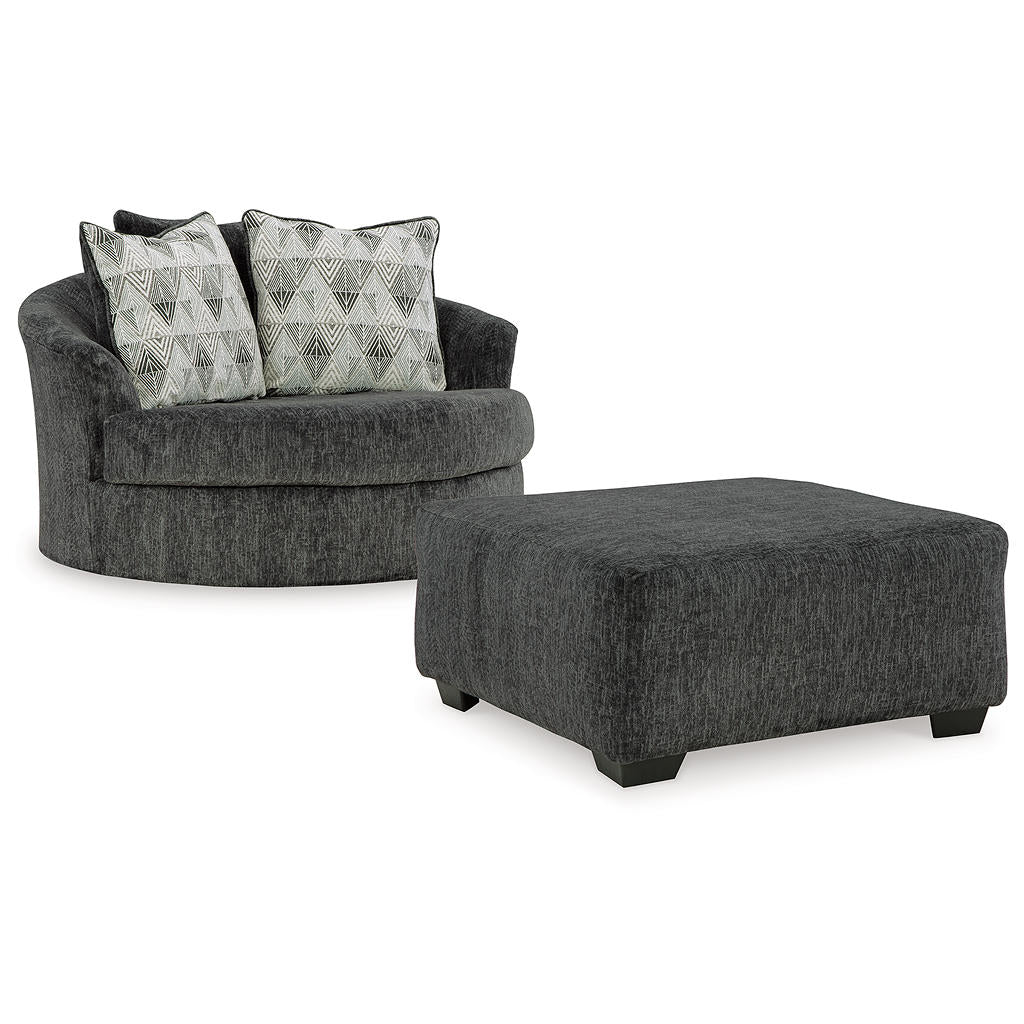 Biddeford Oversized Swivel Chair and Ottoman Signature Design by Ashley® Uncategorized
