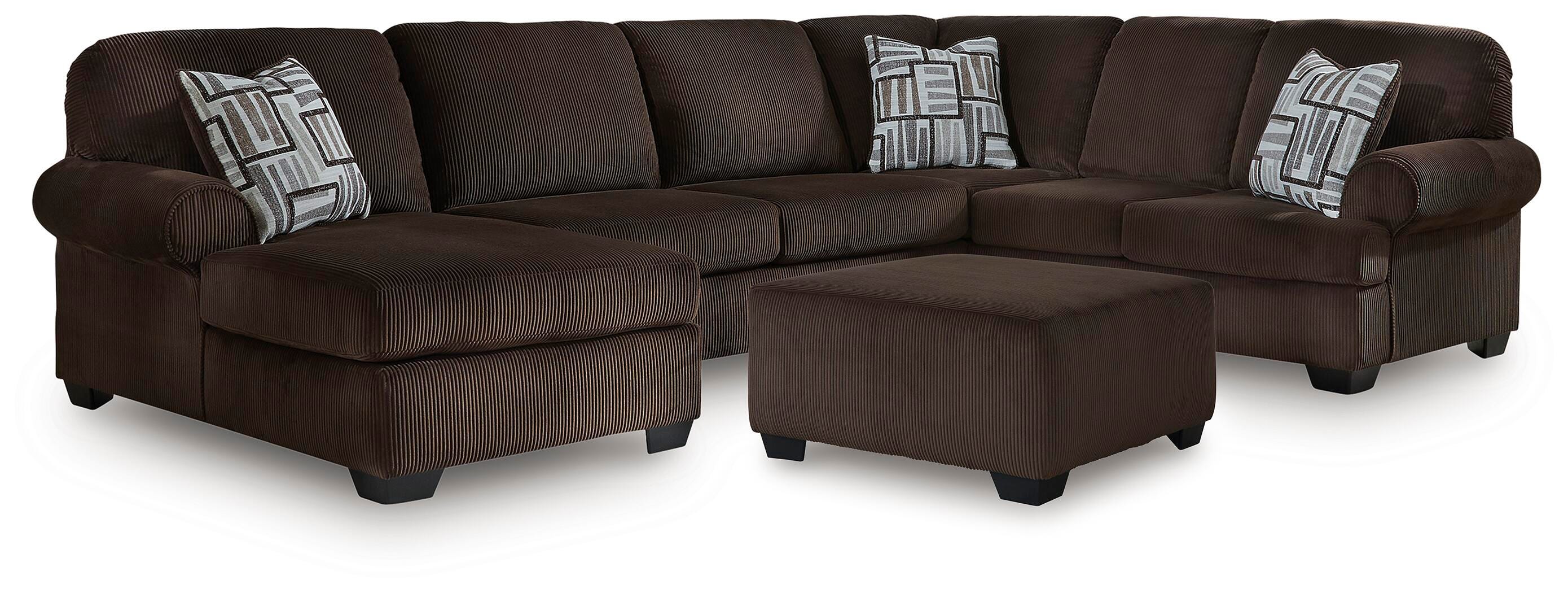 Kimlee 3-Piece Sectional and Oversized Ottoman — Wedge Corner Signature Design by Ashley® Living Room