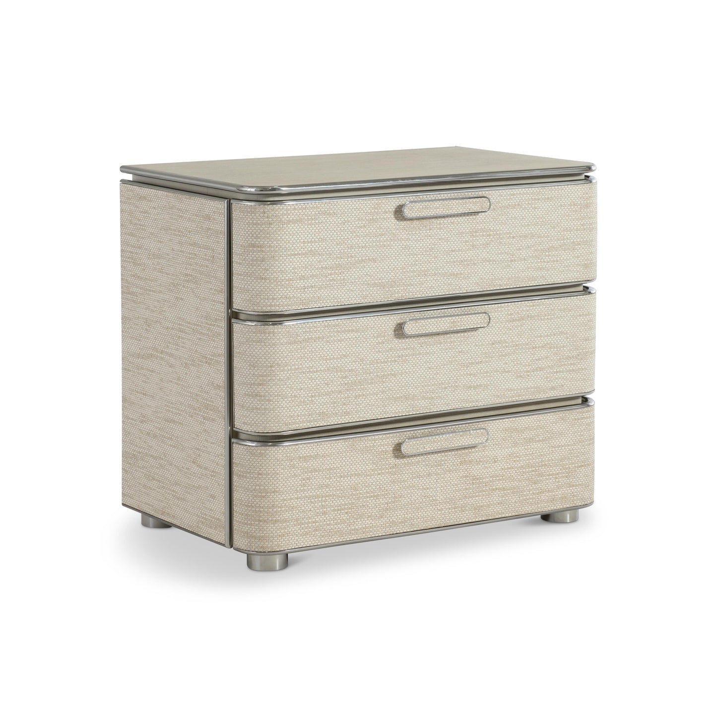 Bernhardt Corinne Nightstand — Woven Texture with USB Charging Bernhardt Nightstand