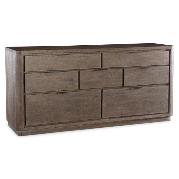 Bernhardt Outline Dresser — Wire-Brushed Oak, Seven Drawers Bernhardt Dresser