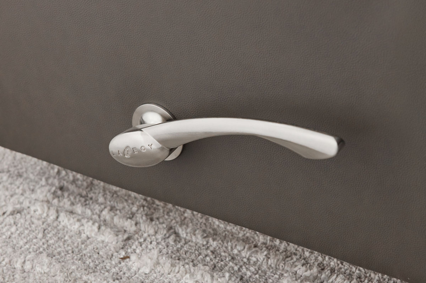 Rowan Brown Leather Rocker Recliner by La-Z-Boy