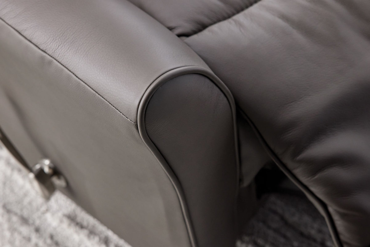 Rowan Brown Leather Rocker Recliner by La-Z-Boy