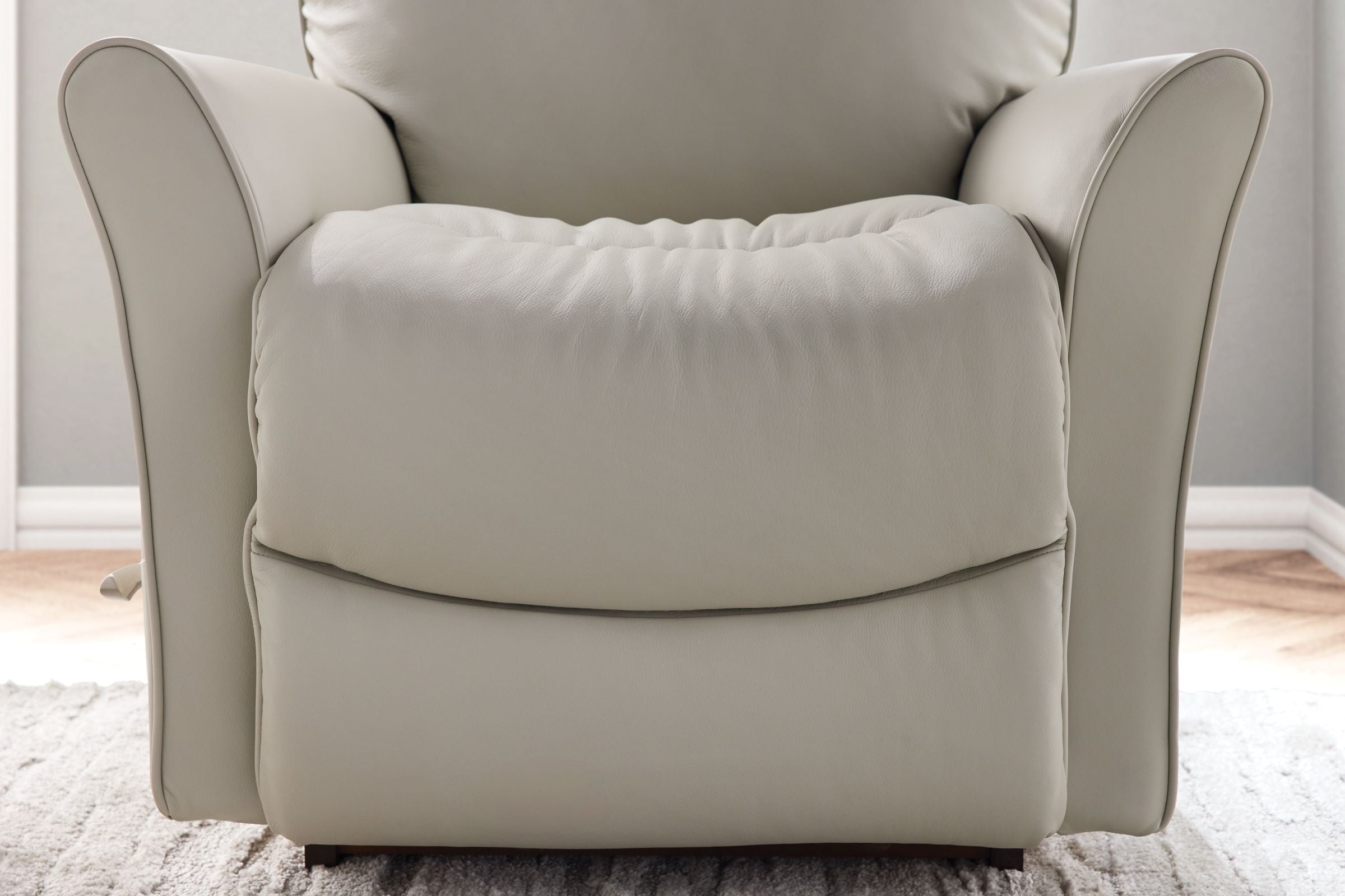 Rowan Cream Leather Rocker Recliner La-Z-Boy Living Room