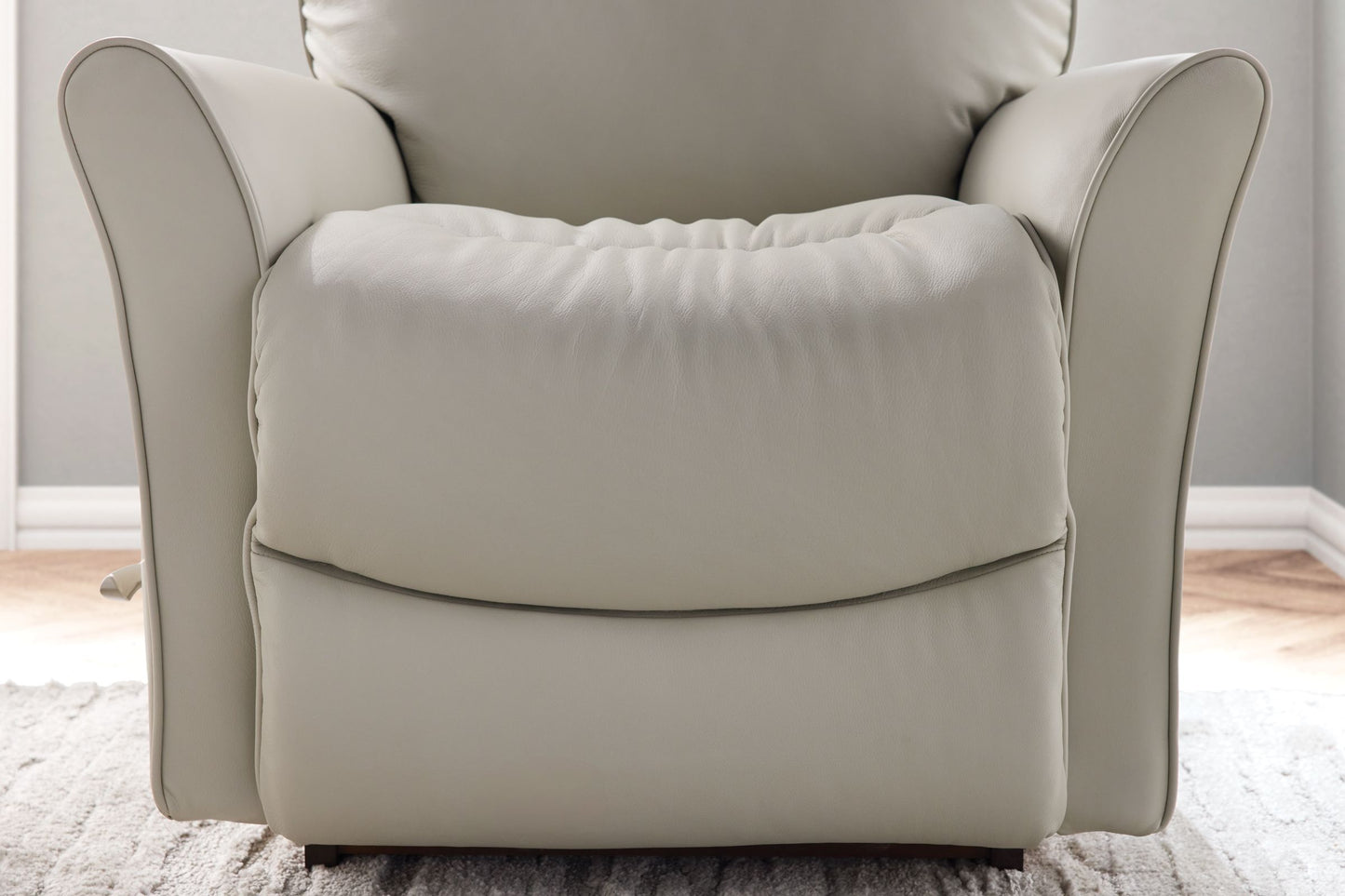 Rowan Cream Leather Rocker Recliner La-Z-Boy Living Room