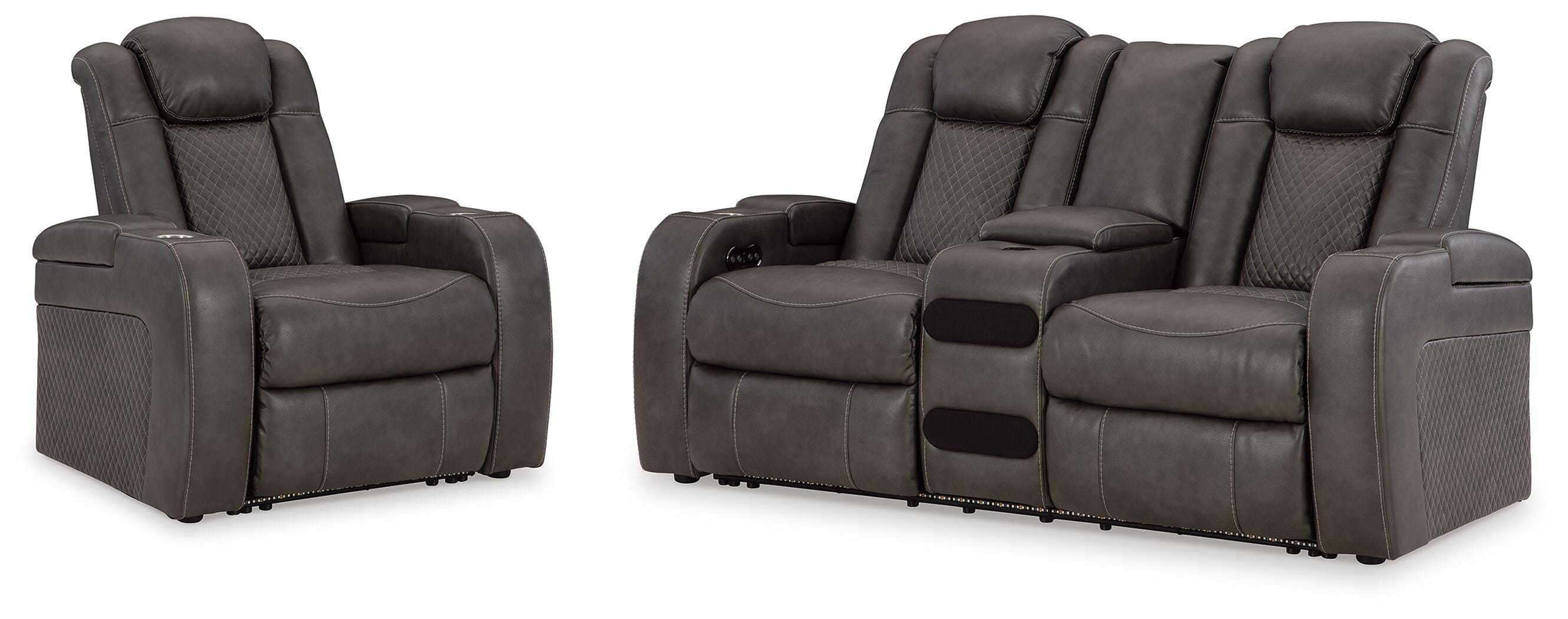Fyne-Dyme Power Reclining Loveseat and Recliner