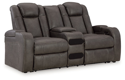 Fyne-Dyme Power Reclining Loveseat with Console