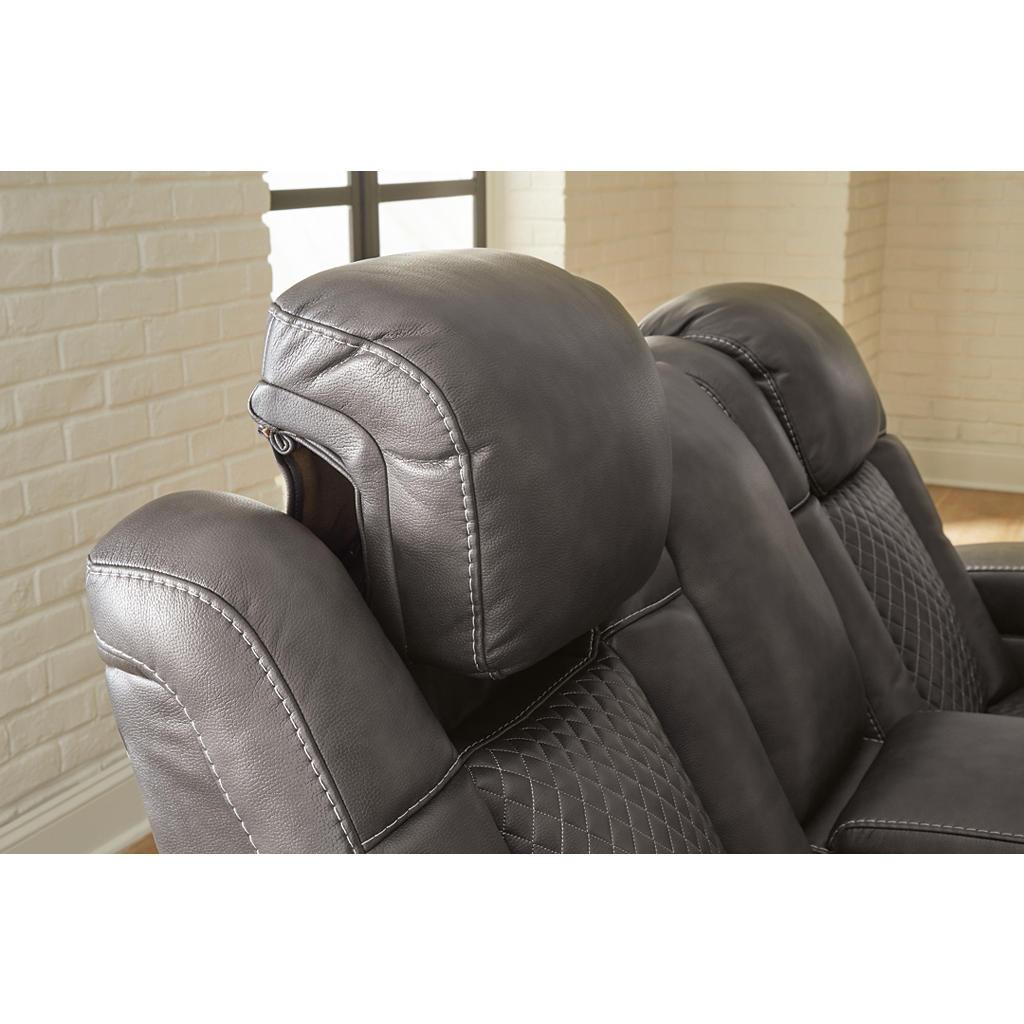 Fyne-Dyme Power Reclining Loveseat with Console — Shadow Signature Design by Ashley® Living Room