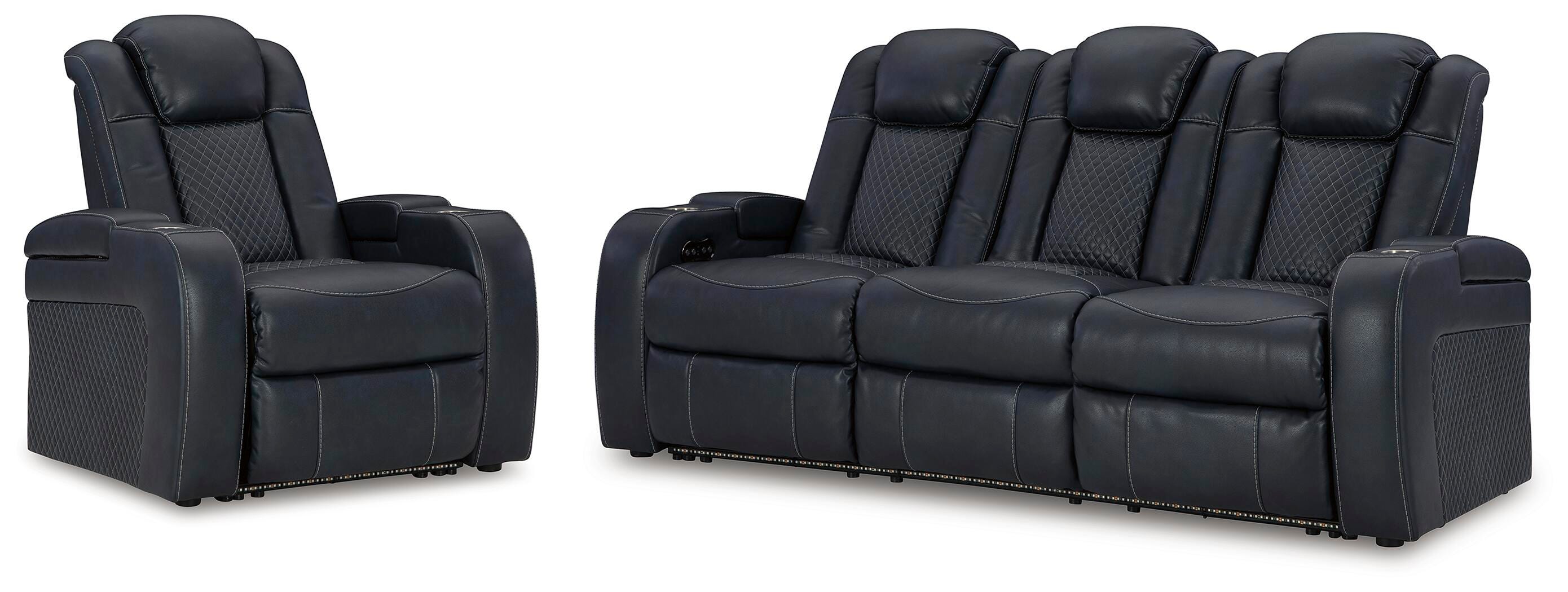 Fyne-Dyme Power Reclining Sofa and Recliner (36603 Colorway) Signature Design by Ashley® Living Room