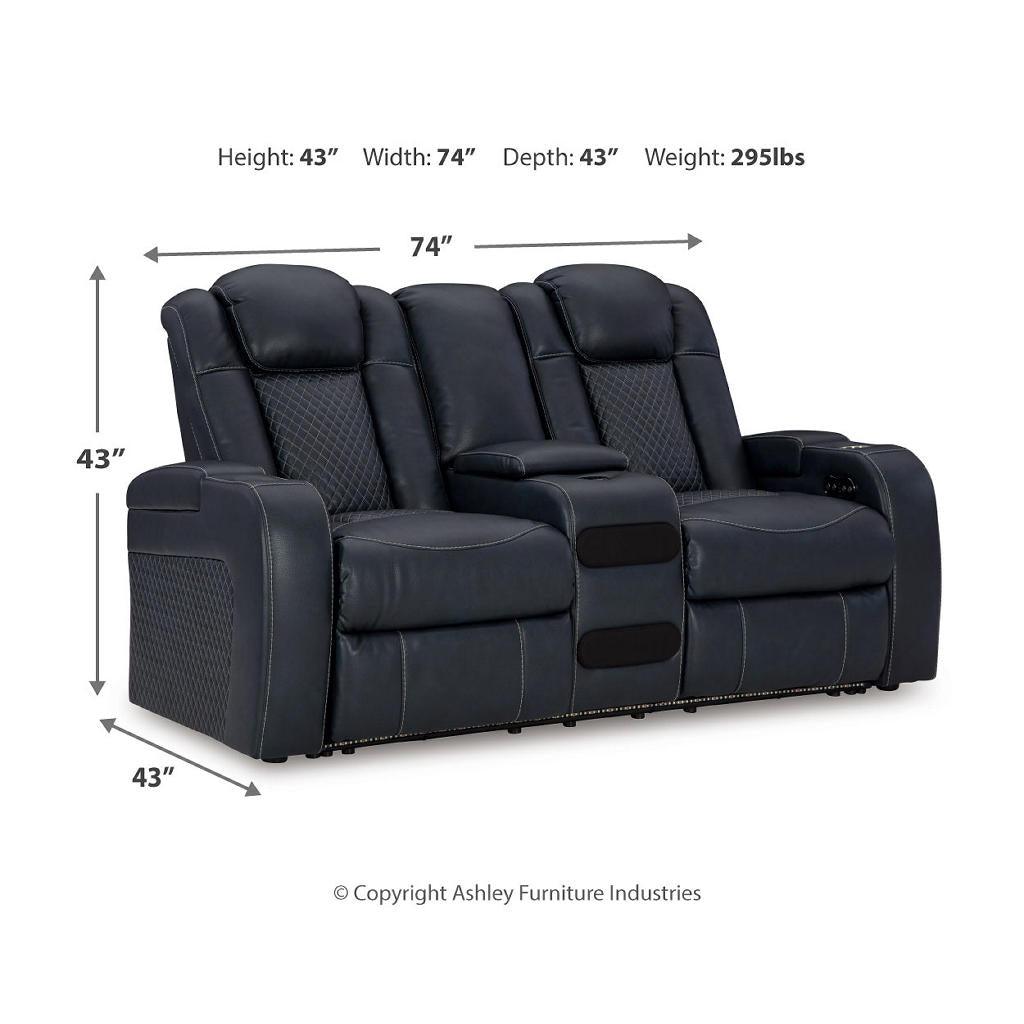 Fyne-Dyme Power Reclining Loveseat with Console — Sapphire Signature Design by Ashley® Living Room