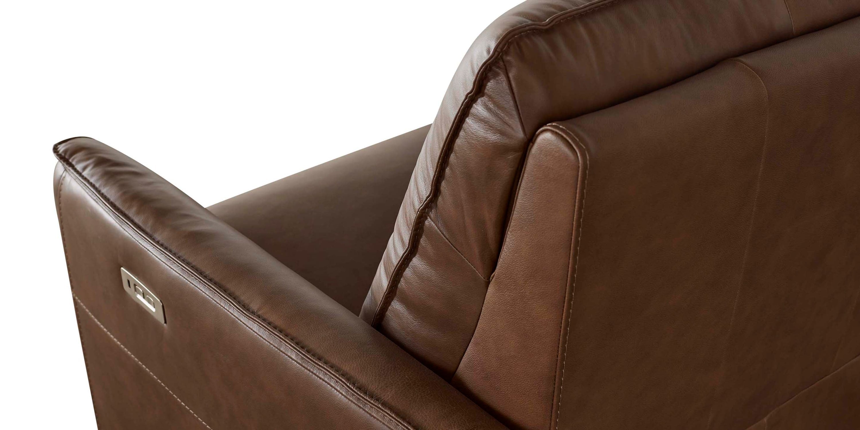 Everett Leather Modular Reclining Sectional Bassett