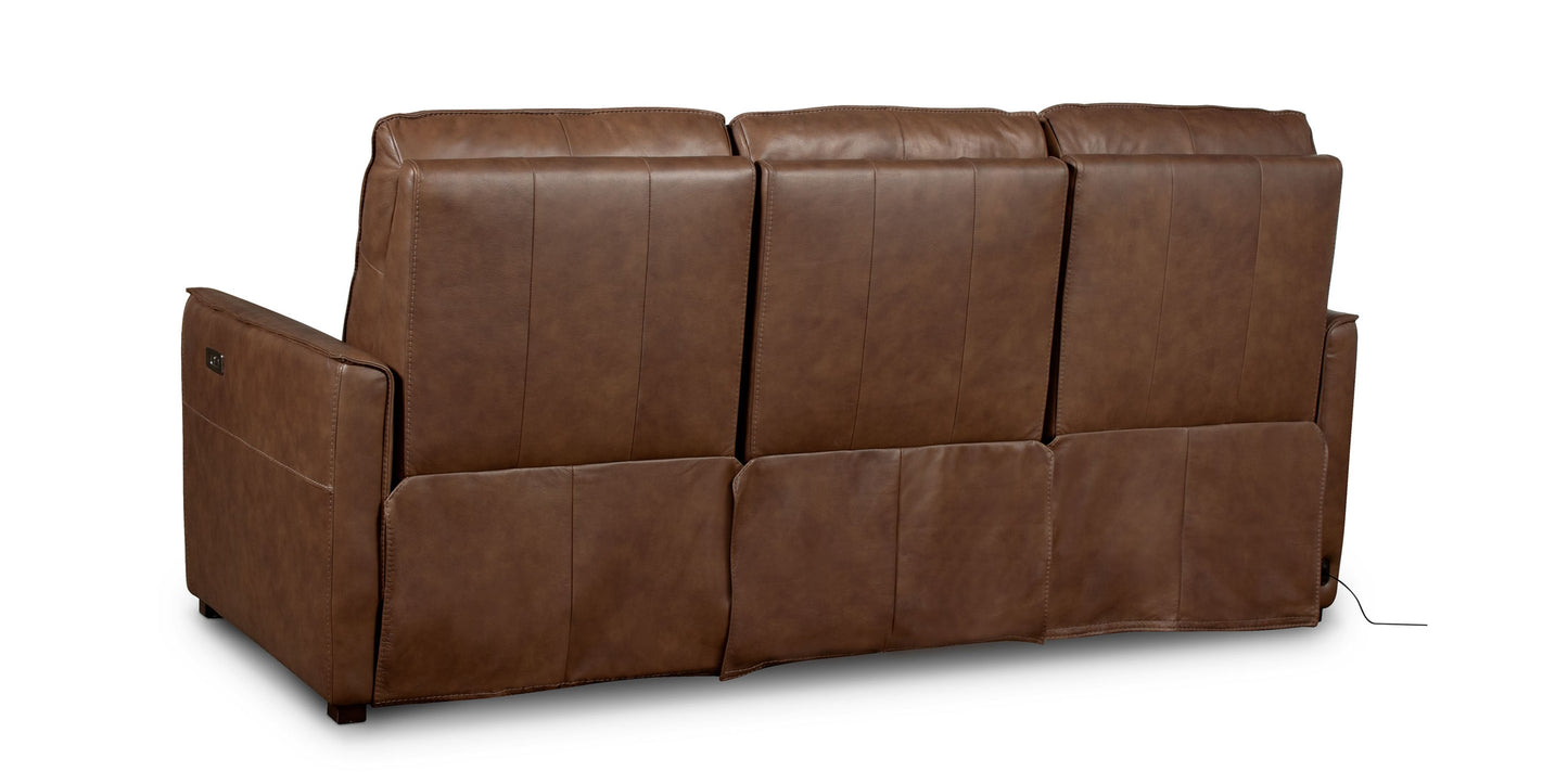 Everett Leather Reclining Sofa Bassett