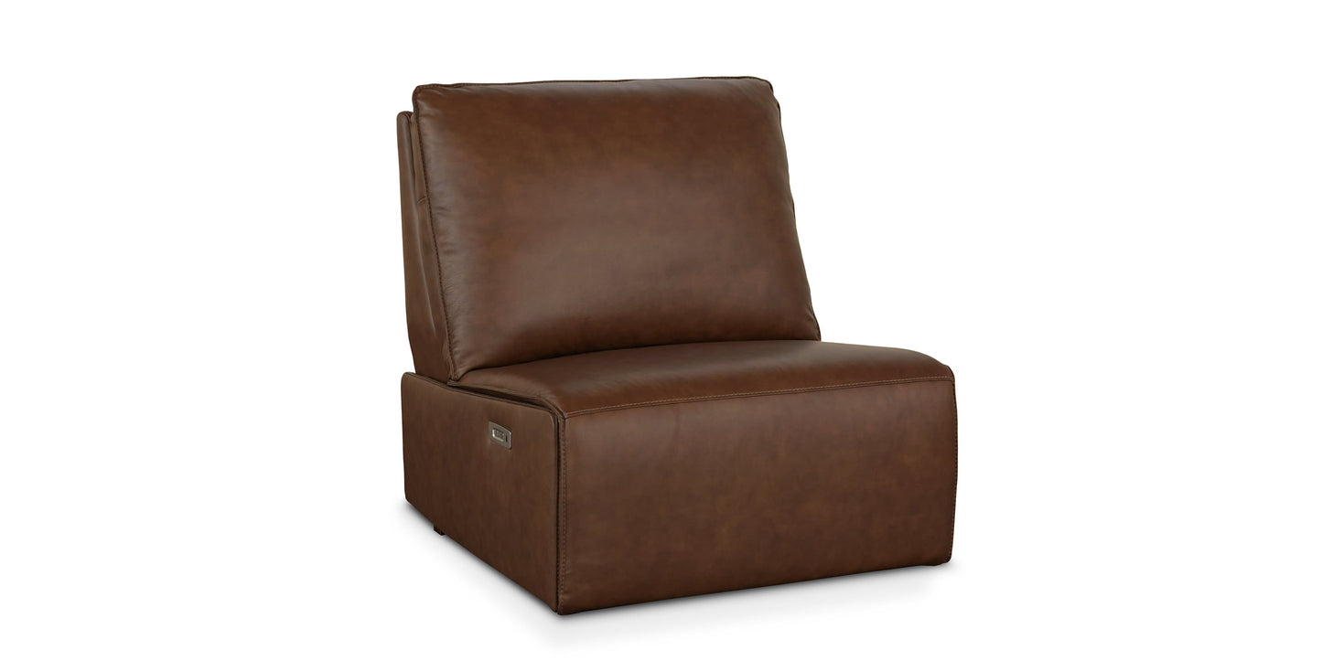 Everett Leather Armless Zero Gravity Power Recliner Bassett