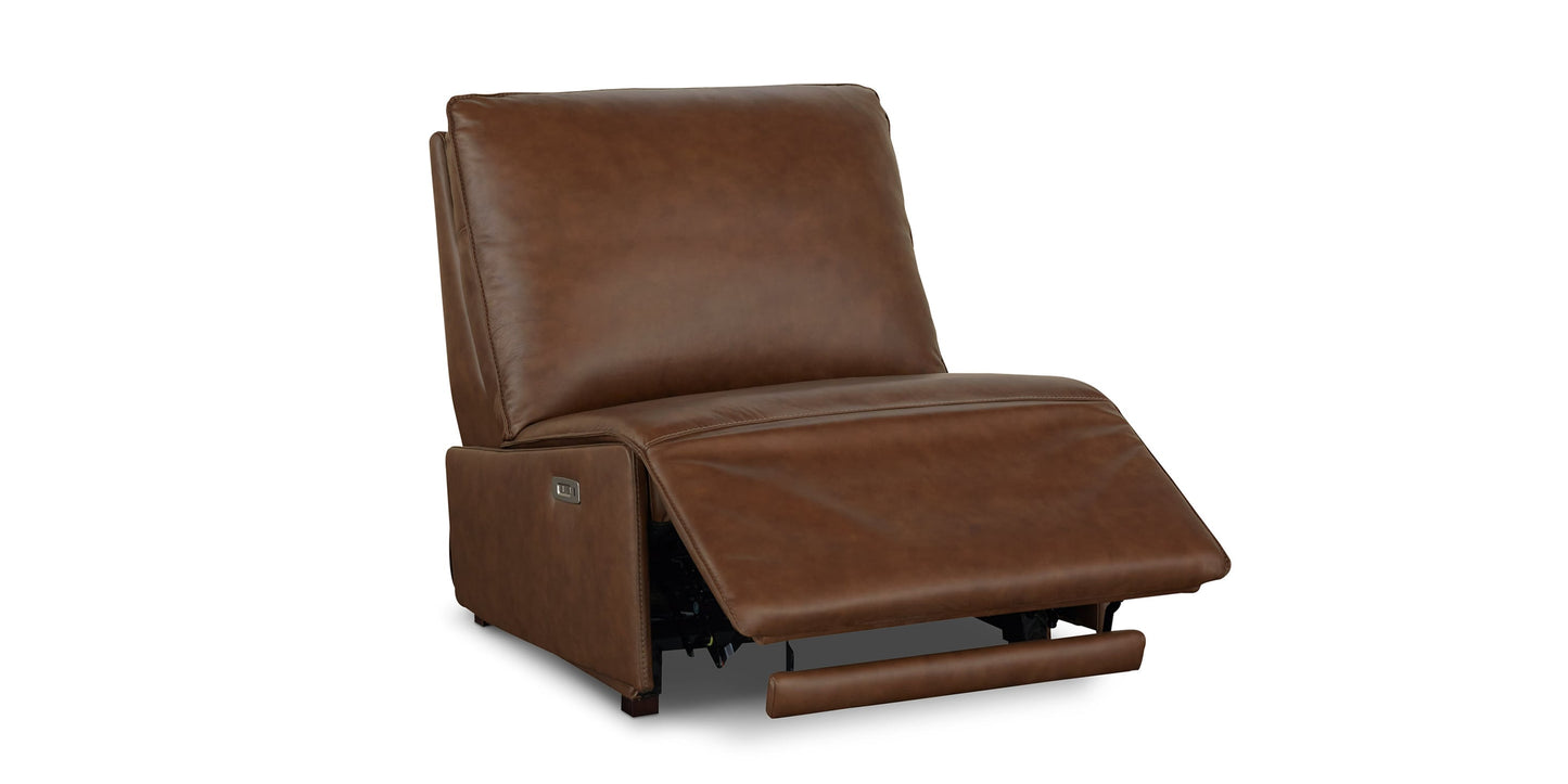 Everett Leather Armless Zero Gravity Power Recliner Bassett