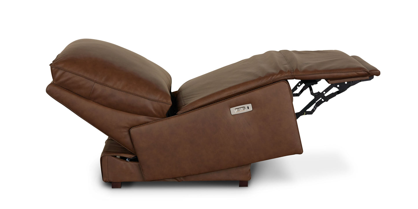 Everett Leather Armless Zero Gravity Power Recliner Bassett