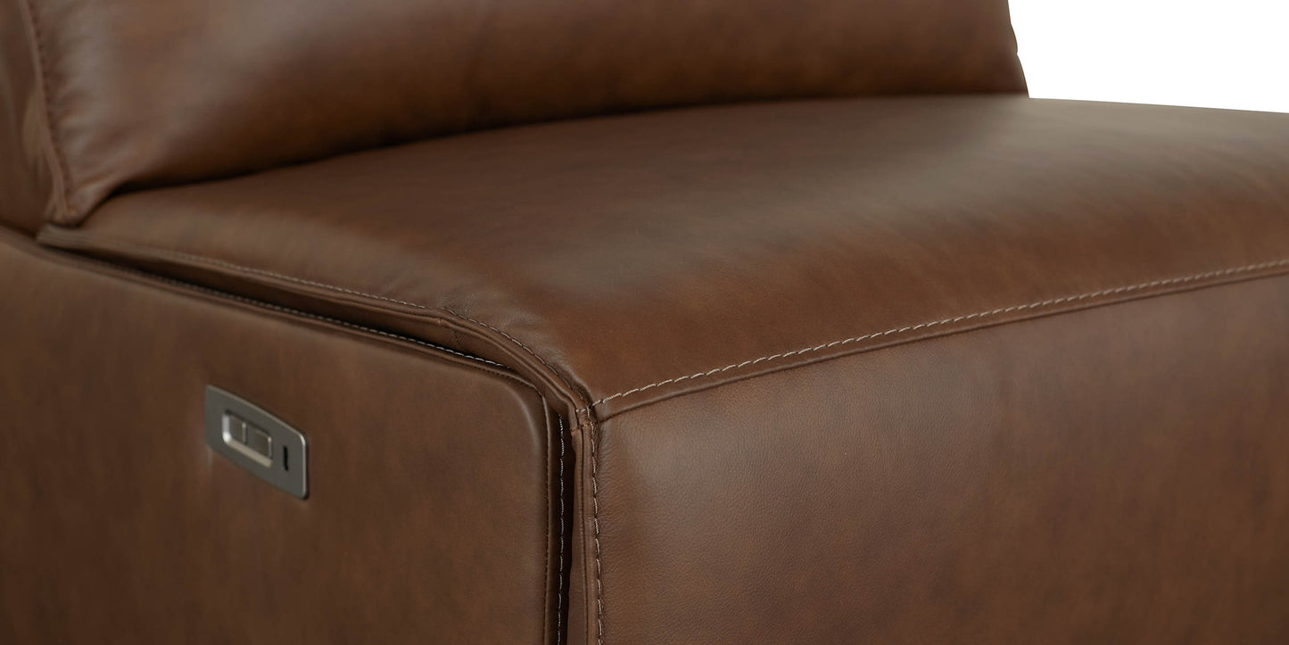 Everett Leather Armless Zero Gravity Power Recliner Bassett