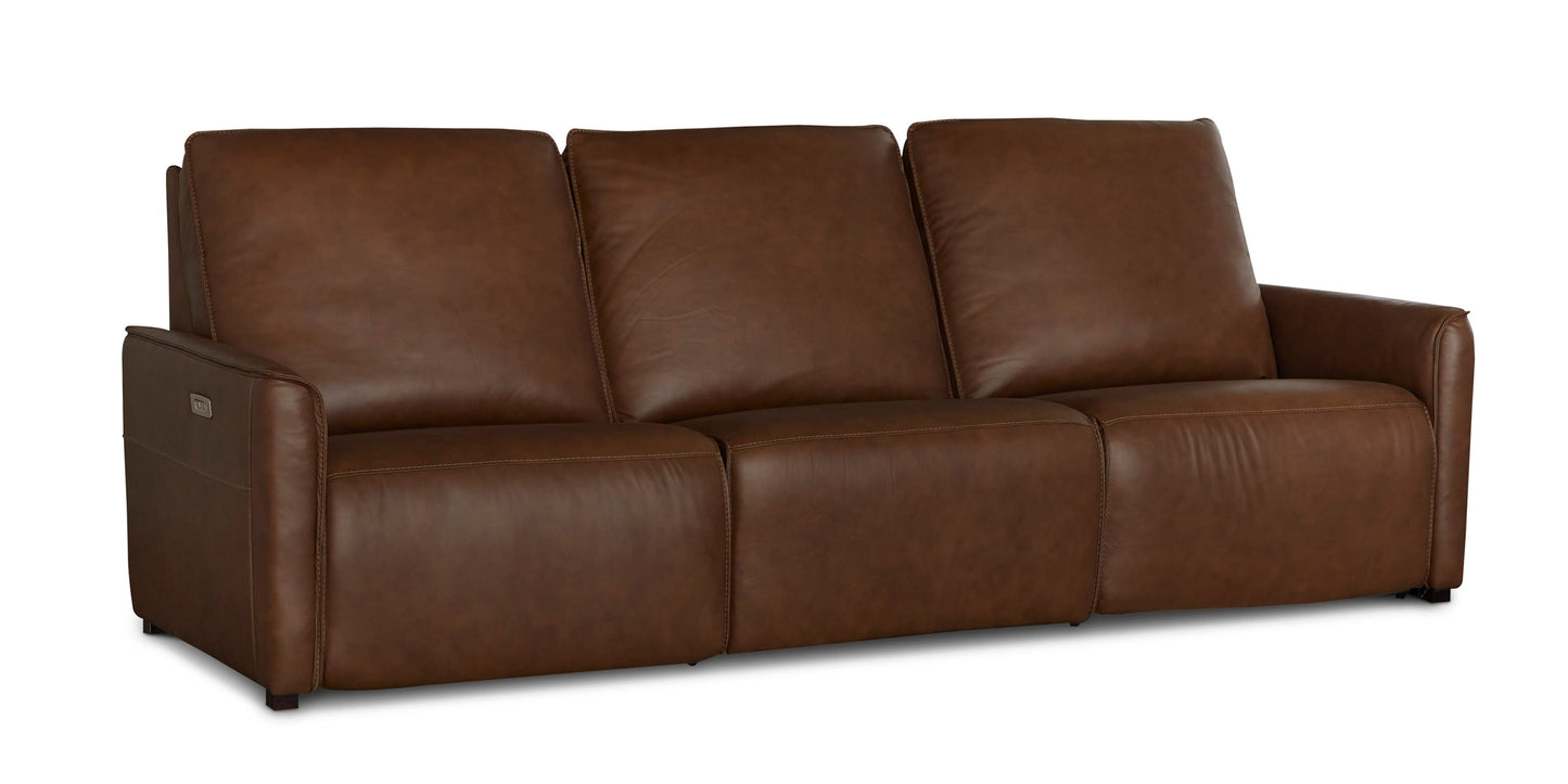 Everett Leather Modular Reclining Sofa Bassett