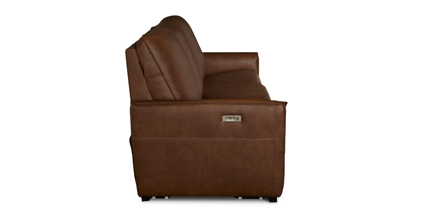 Everett Leather Modular Reclining Sofa Bassett