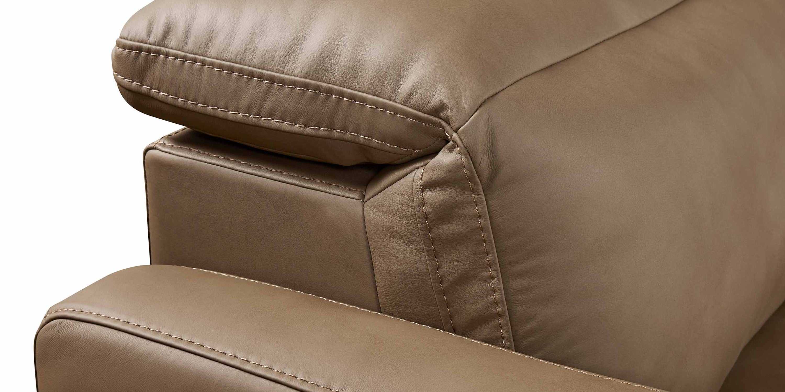 Caswell Leather Power Reclining L-Shaped Sectional Bassett