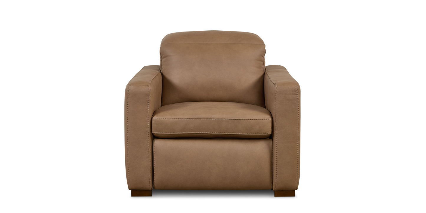 Caswell Leather Power Recliner Bassett