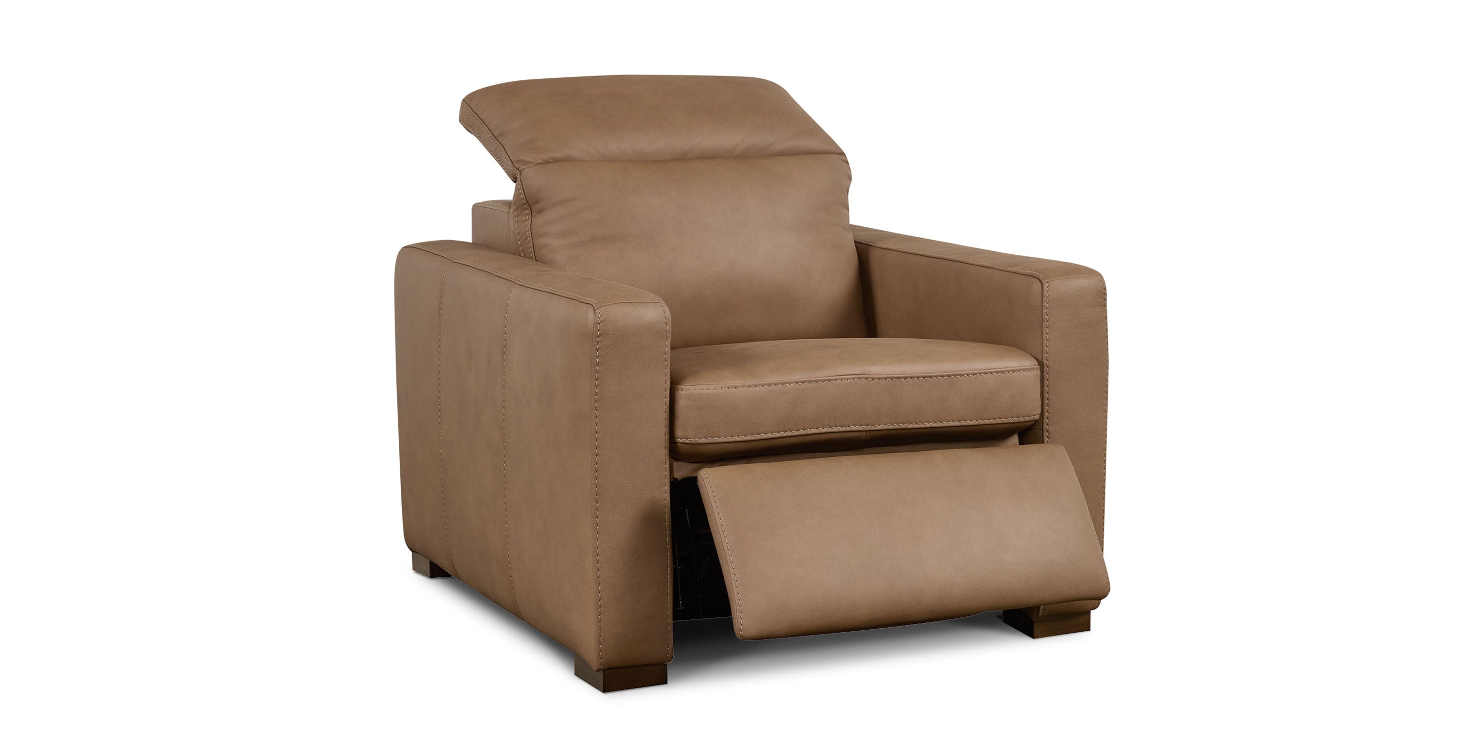 Caswell Leather Power Recliner Bassett
