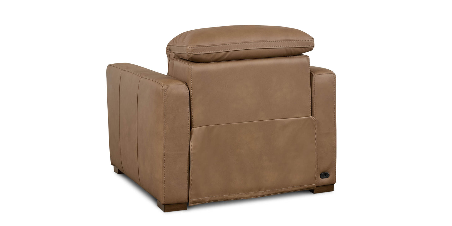 Caswell Leather Power Recliner Bassett