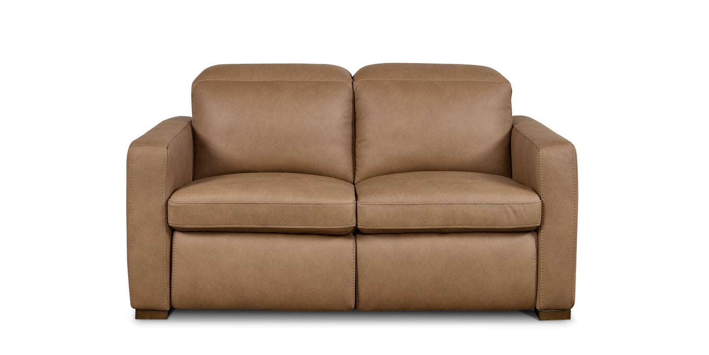 Caswell Leather Power Reclining Loveseat Bassett