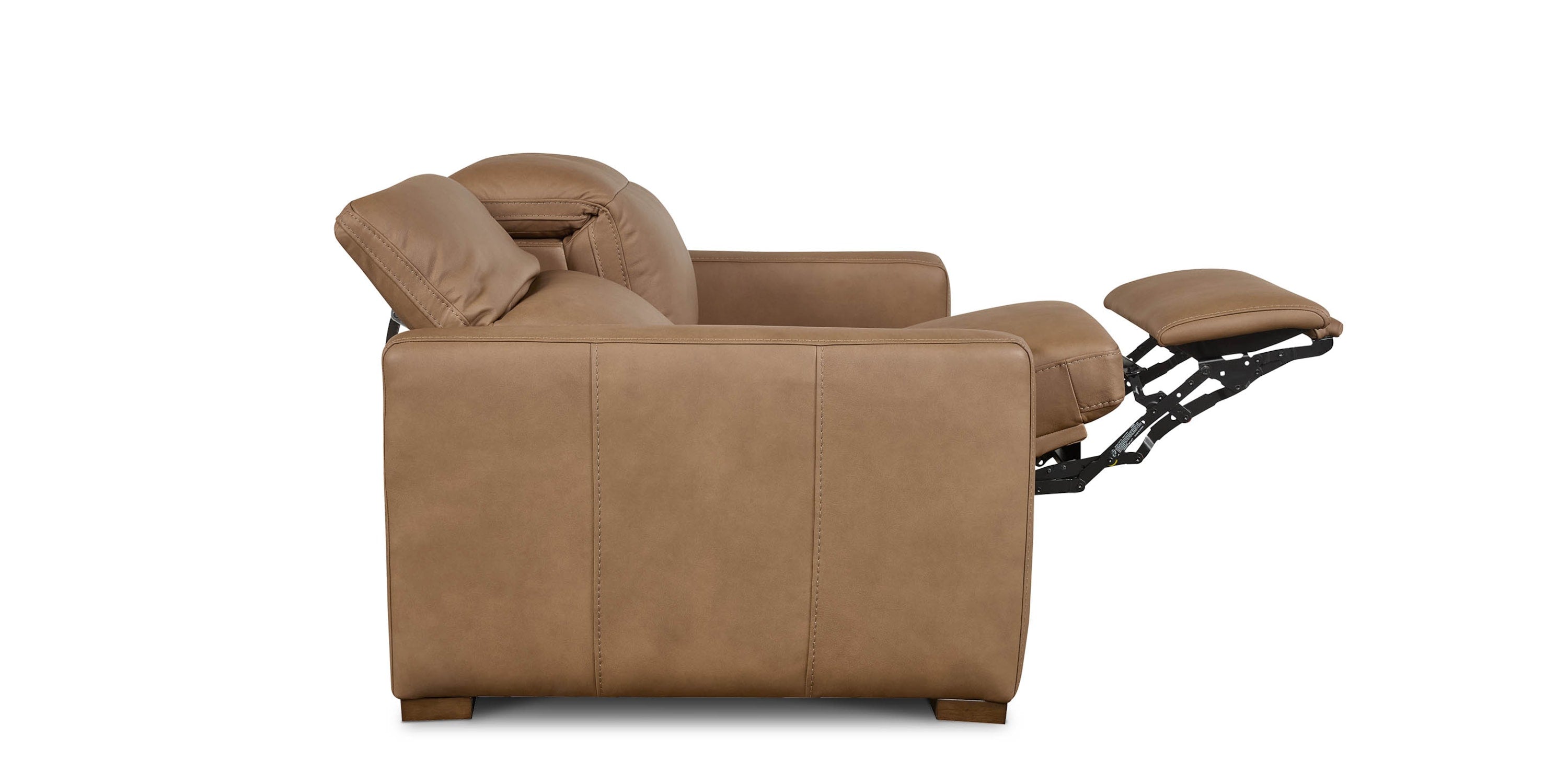 Caswell Leather Power Reclining Loveseat Bassett
