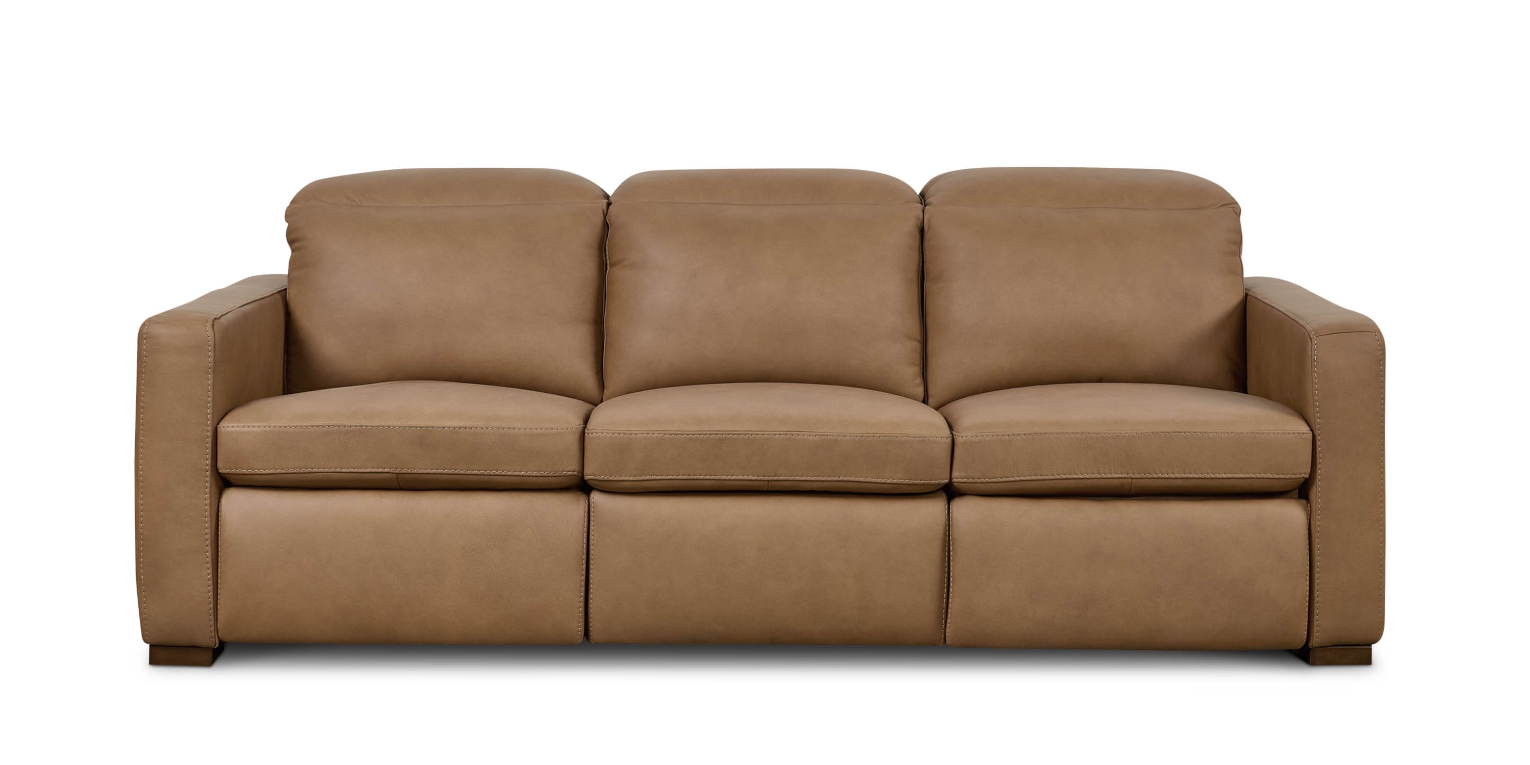 Caswell Leather Power Reclining Sofa Bassett