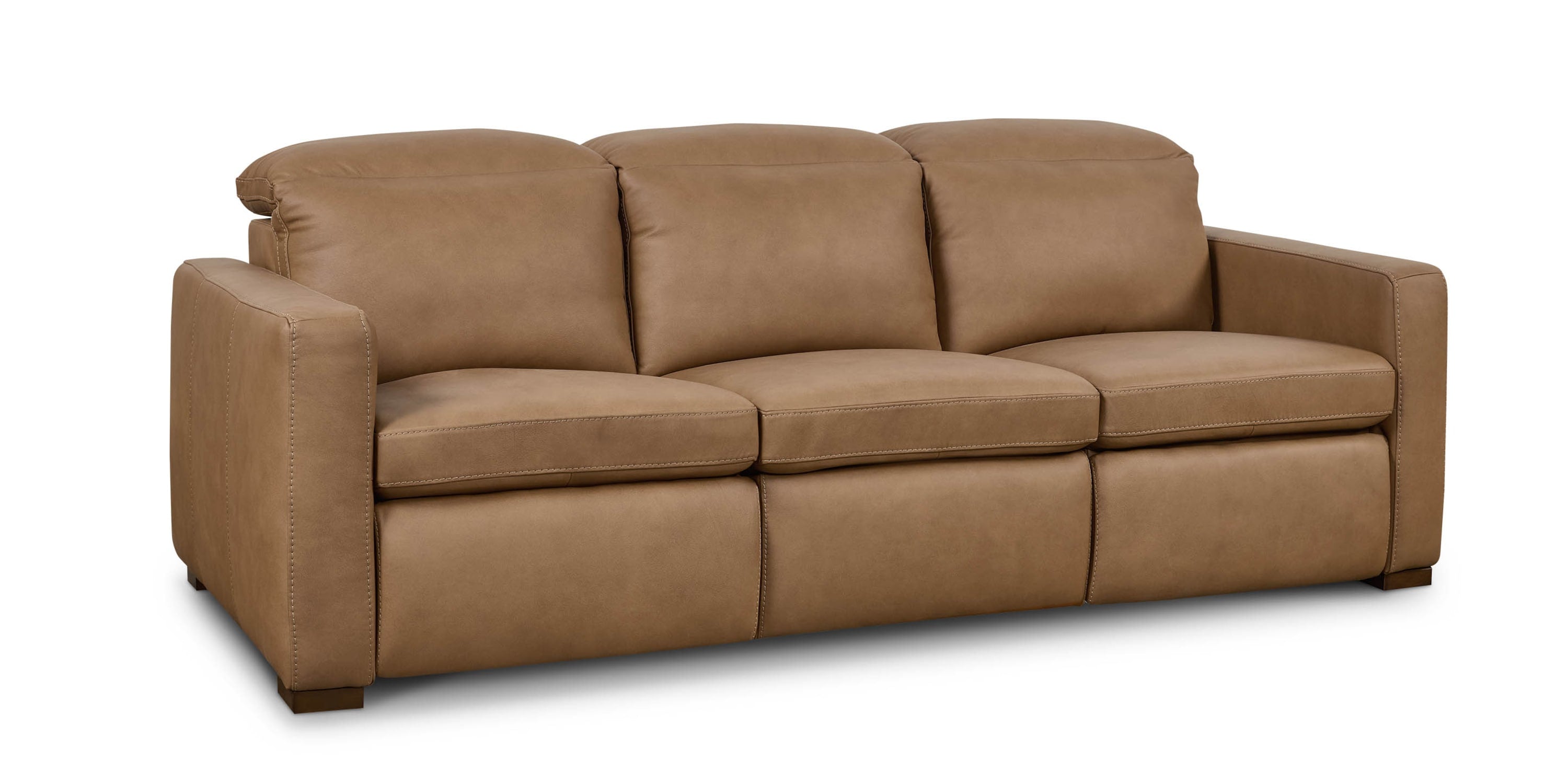 Caswell Leather Power Reclining Sofa Bassett