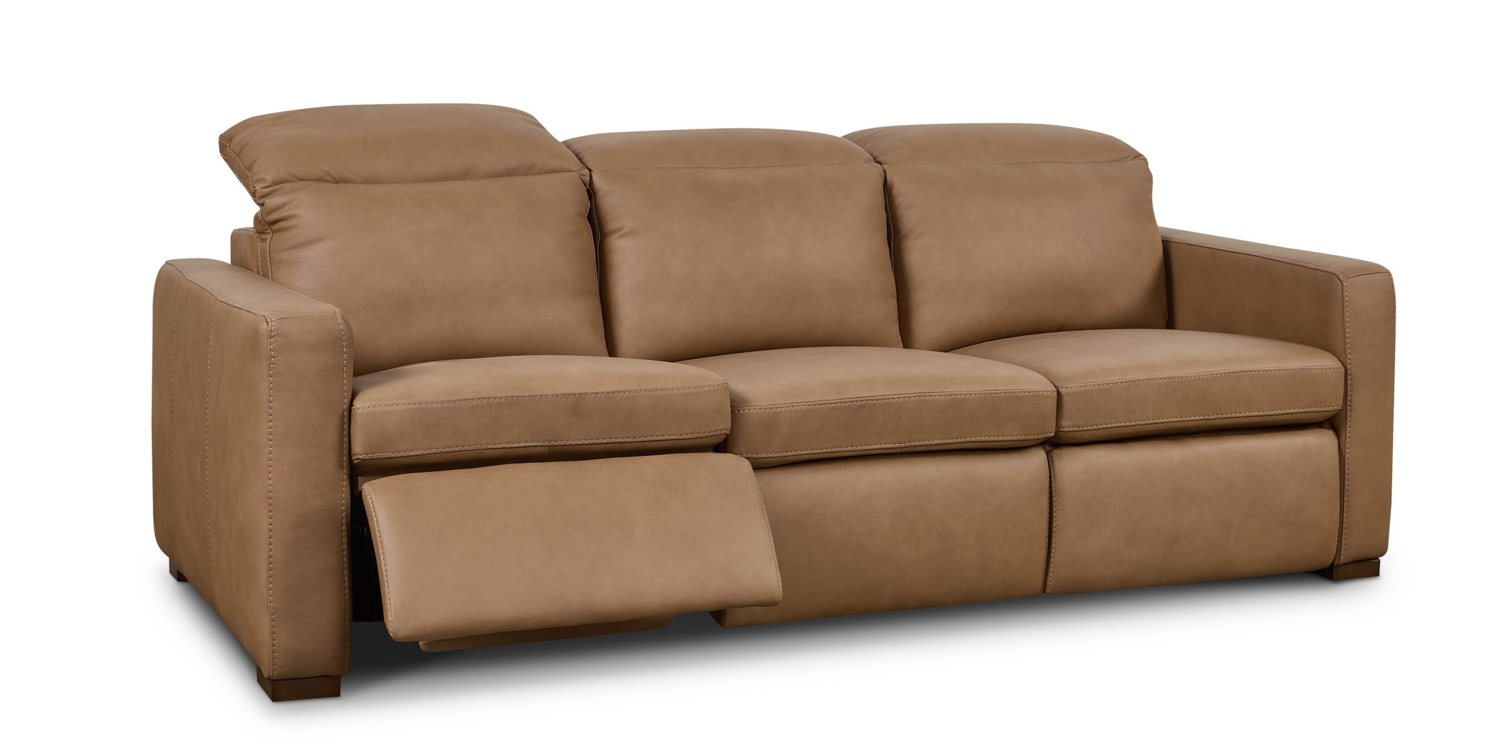 Caswell Leather Power Reclining Sofa Bassett