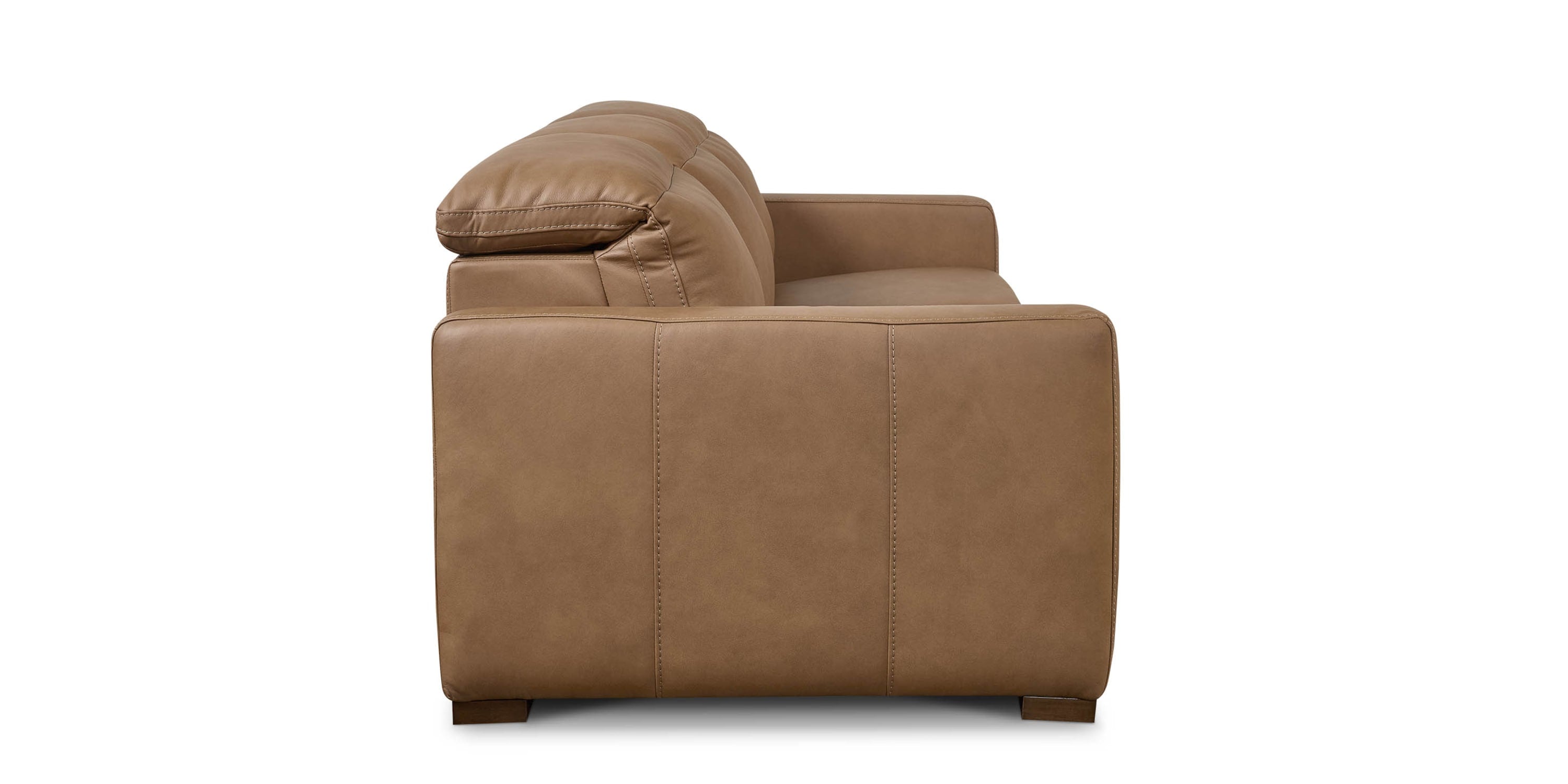 Caswell Leather Power Reclining Sofa Bassett